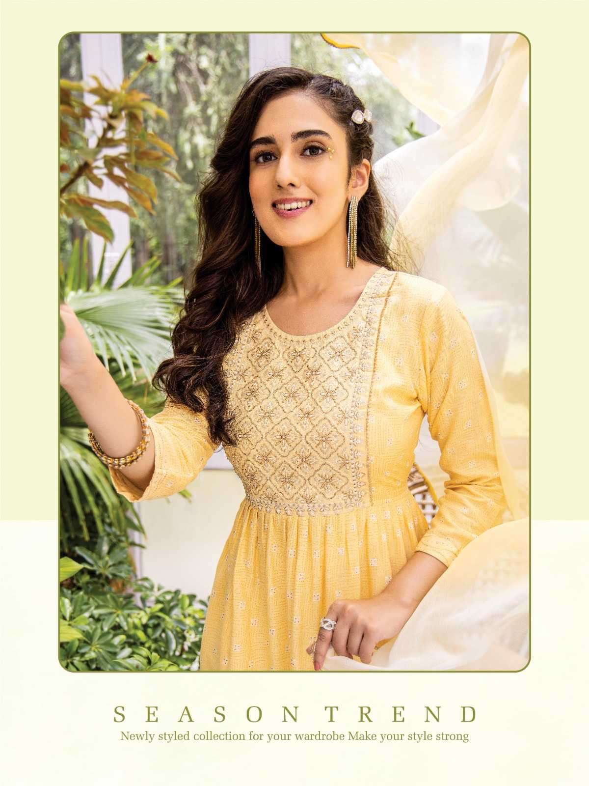heritage creation noor series 101-106 rayon slub suit