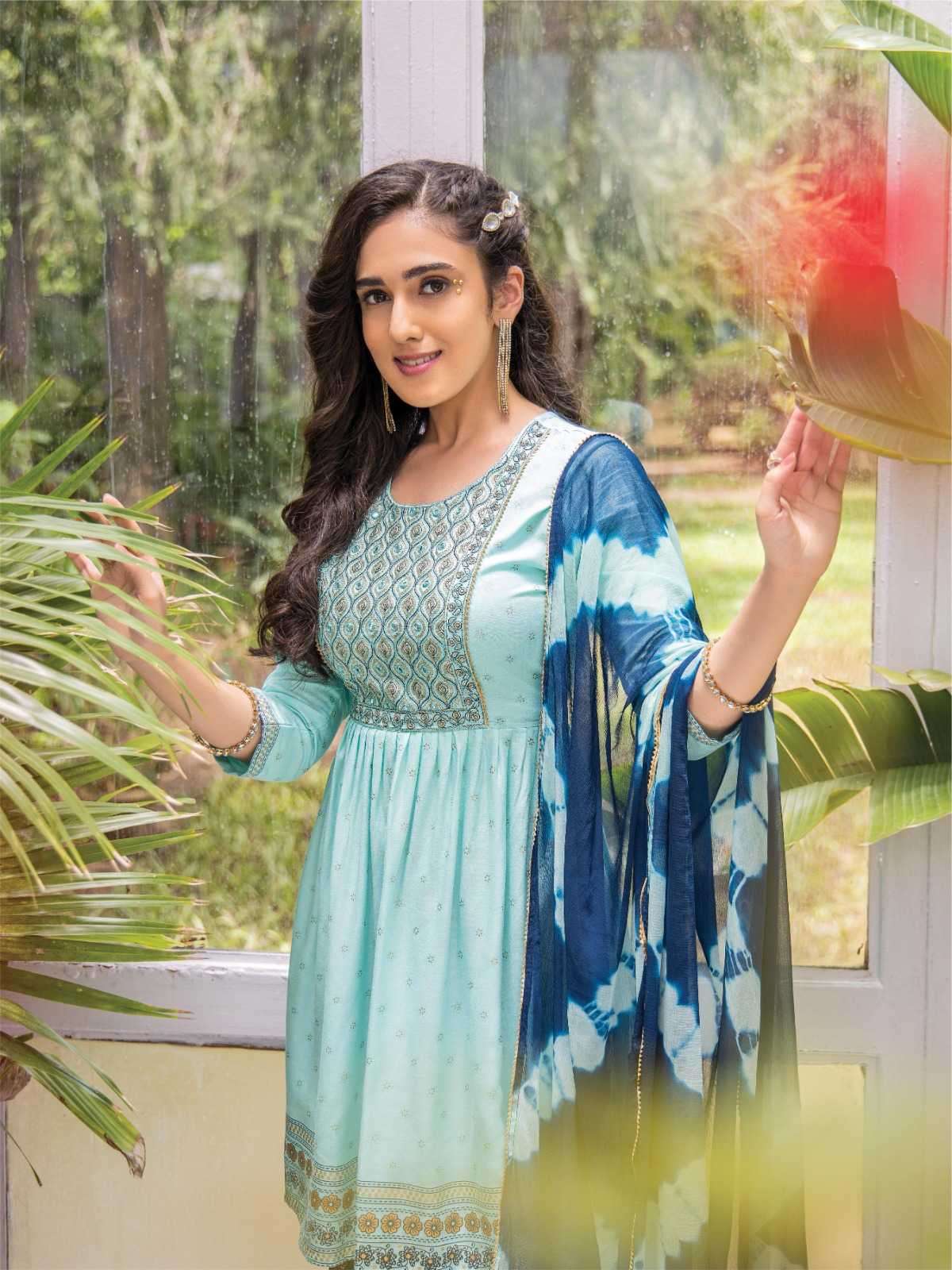 heritage creation noor series 101-106 rayon slub suit
