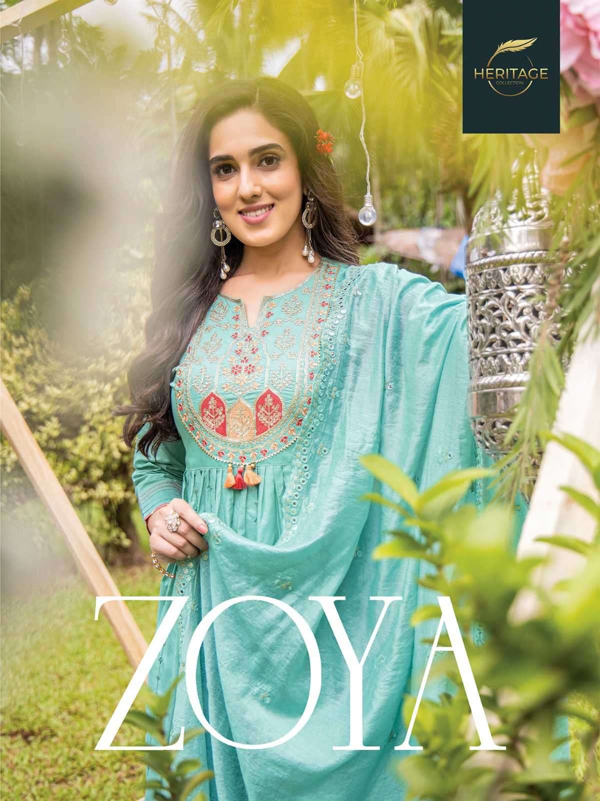 heritage creation zoya series 101-105 premium chanderi silk suit 