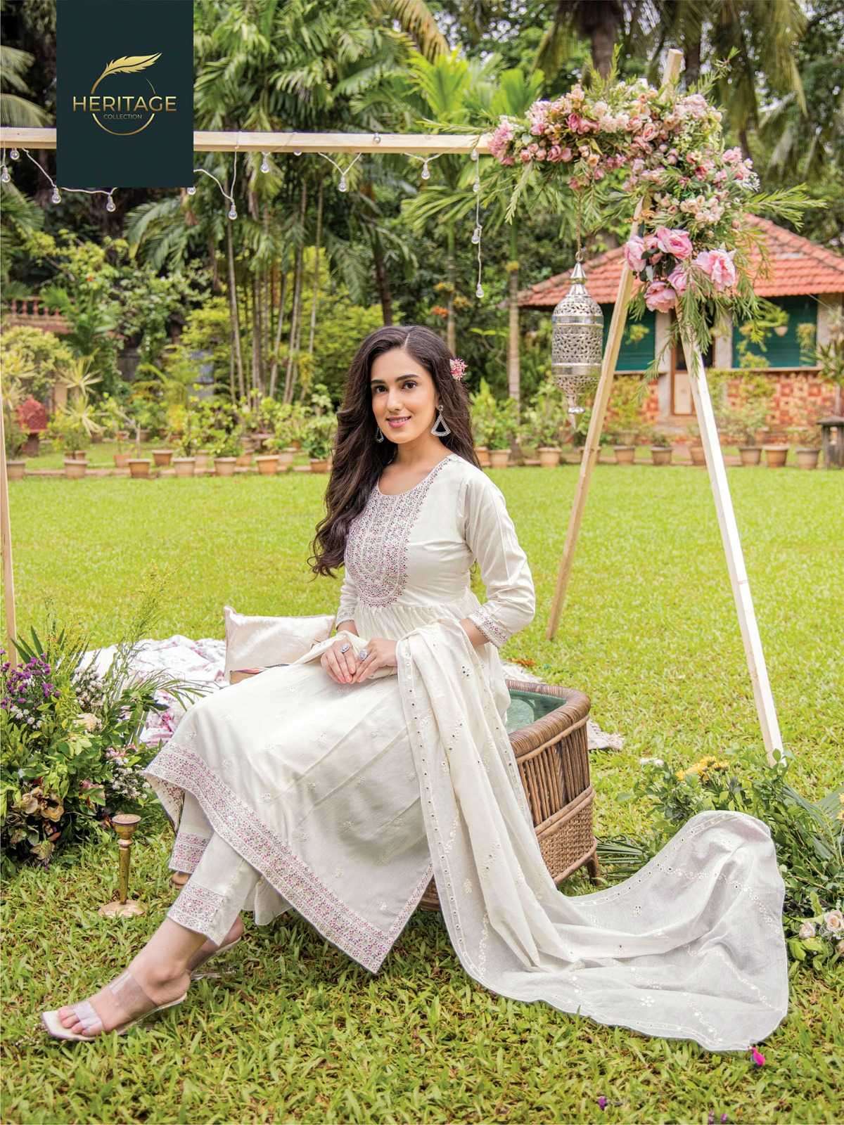 heritage creation zoya series 101-105 premium chanderi silk suit 