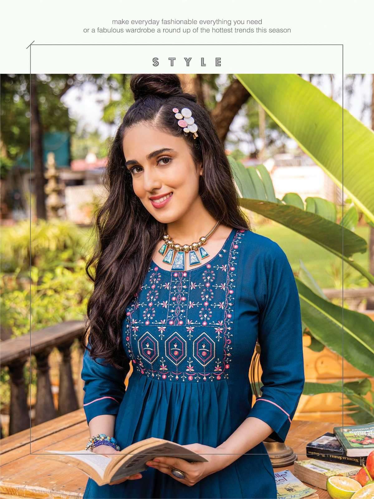 heritage kajree vol 5 series 501-508 rayon slub kurti