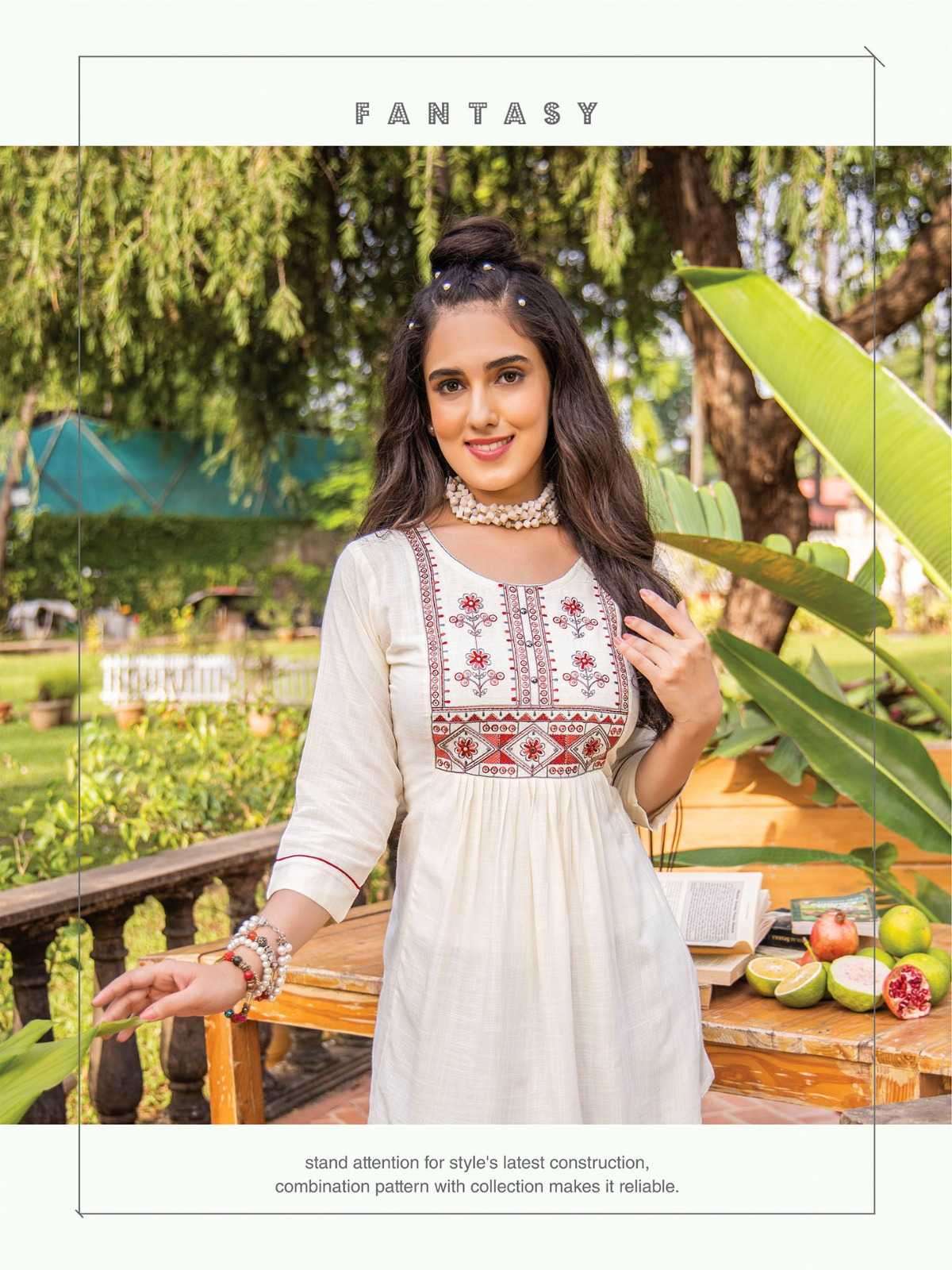 heritage kajree vol 5 series 501-508 rayon slub kurti