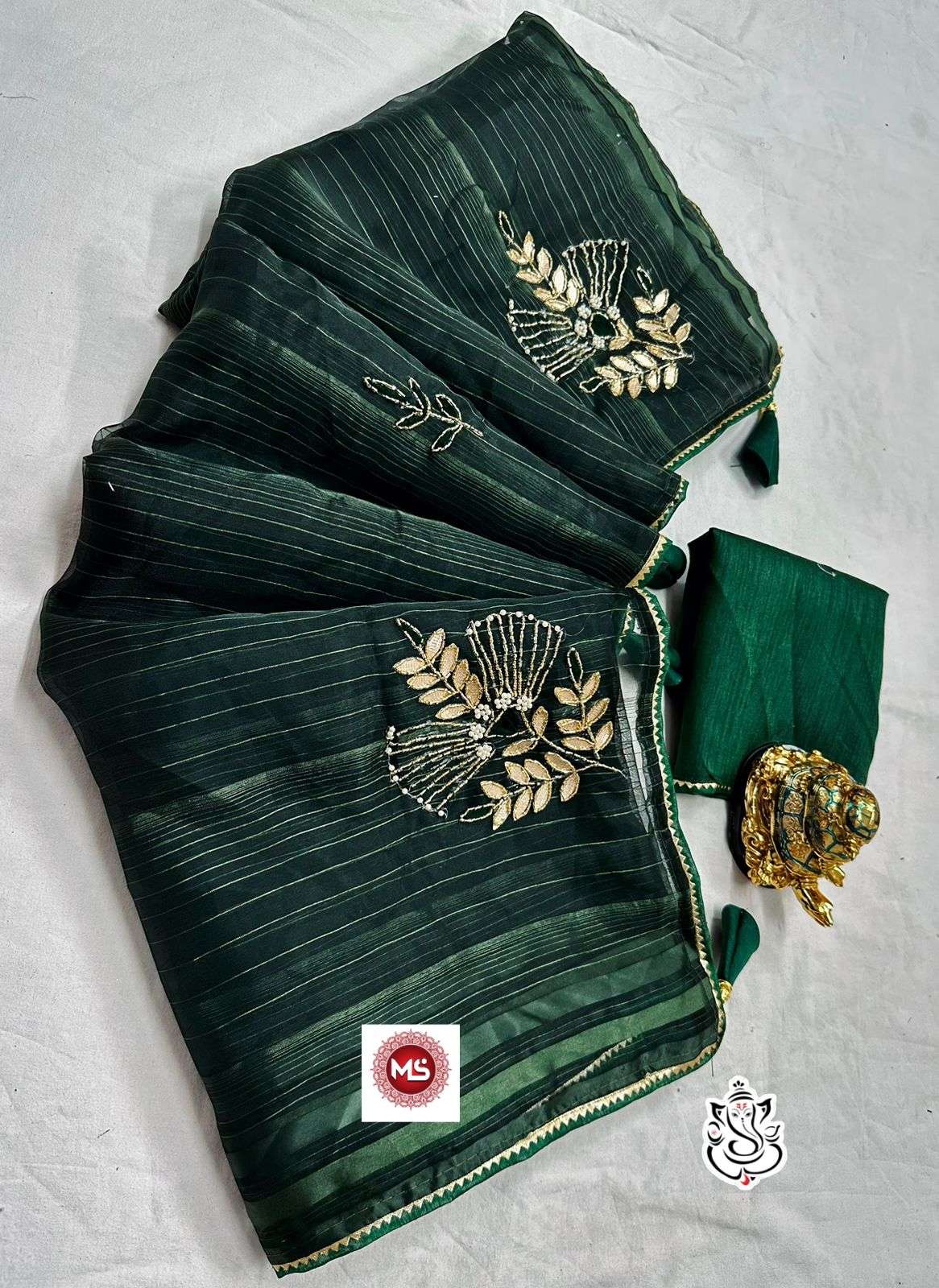 ms brand designer pure soft organza saree 