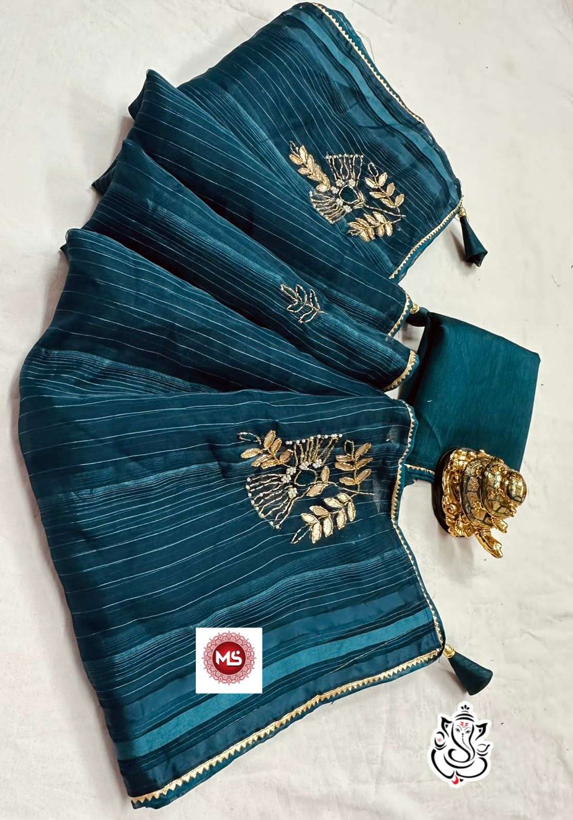 ms brand designer pure soft organza saree 