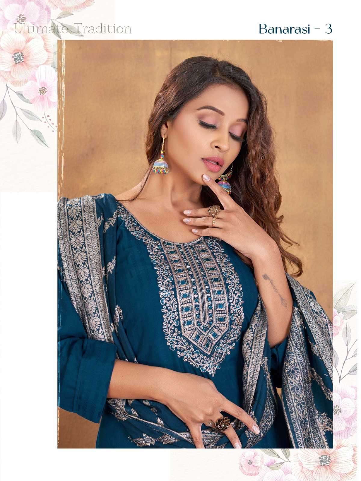 Buy Heavy Banarasi Suit for Women Online from India's Luxury Designers 2024