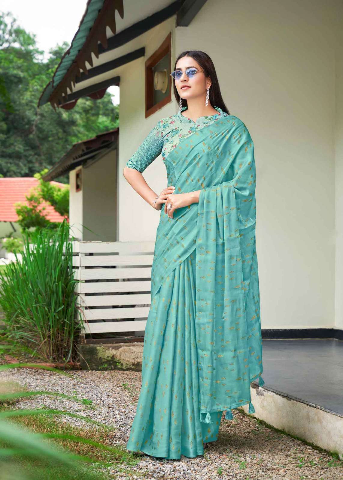 siddharth silk mills sandy coral vol 1 series 5001-5006 fancy saree