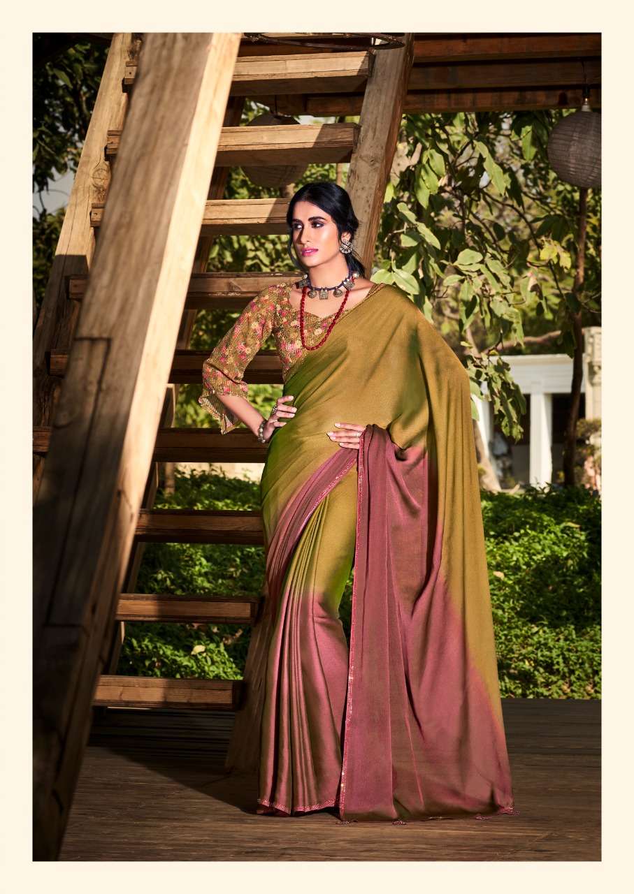 Shangrila Presents Rangsitara Brasso Italian 3d Brasso Morden Design Fancy  Sarees