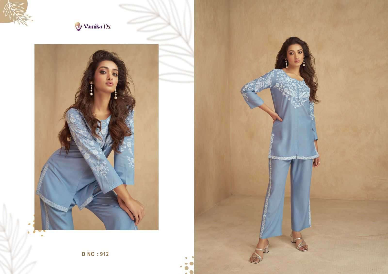 vamika nx vintage vol 2 series 907-912 heavy rayon co-ord sets