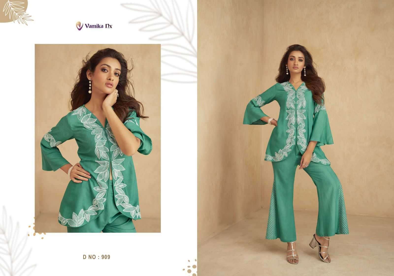 vamika nx vintage vol 2 series 907-912 heavy rayon co-ord sets