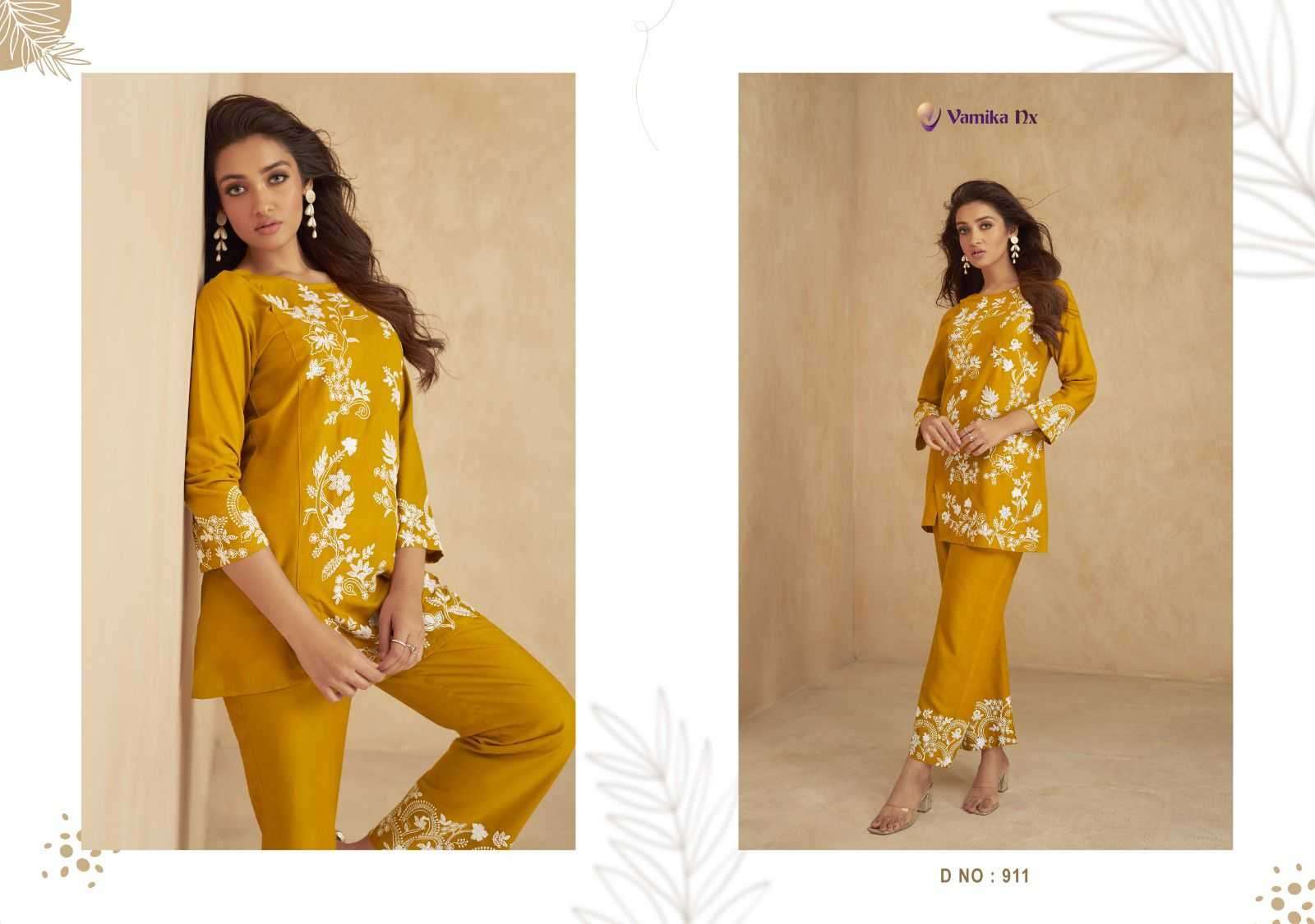 vamika nx vintage vol 2 series 907-912 heavy rayon co-ord sets