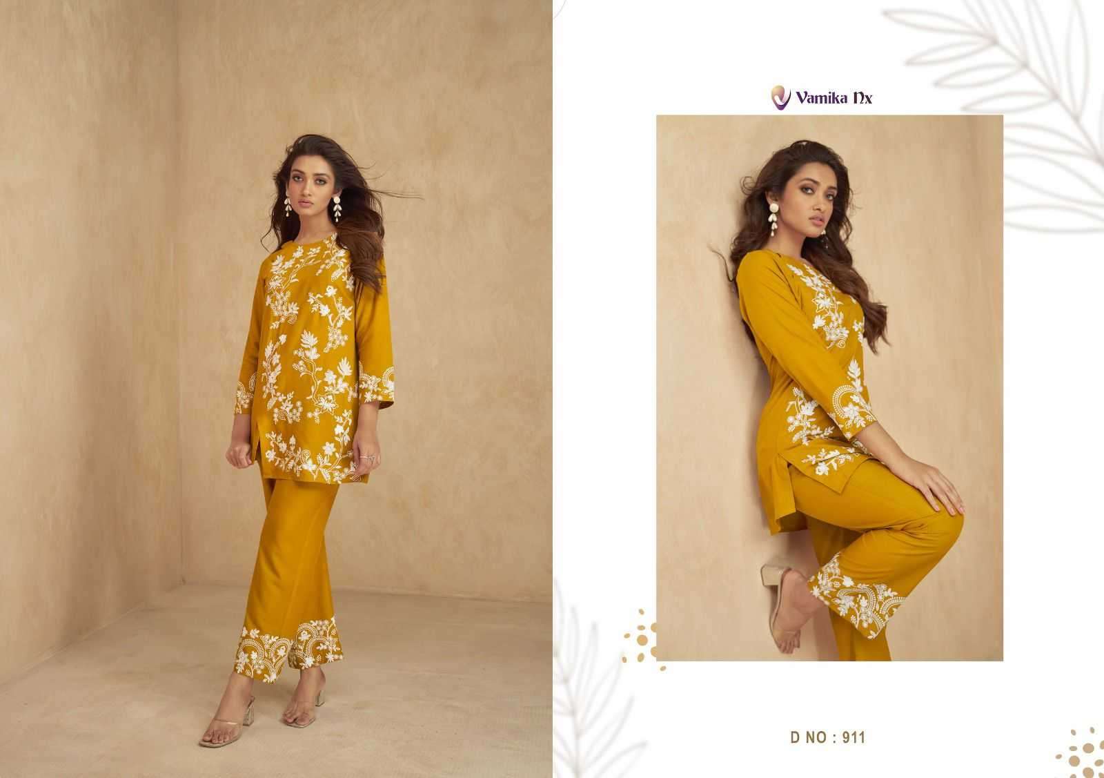 vamika nx vintage vol 2 series 907-912 heavy rayon co-ord sets