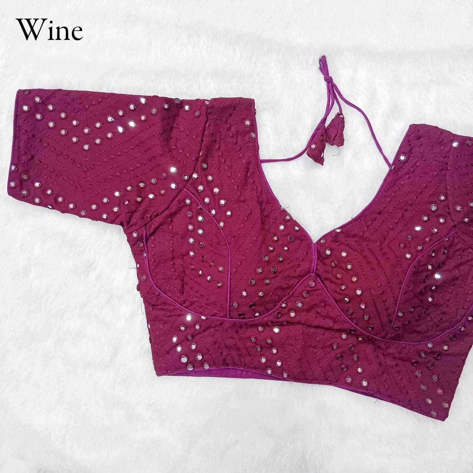 pr georgette mirror work embriodery suit 