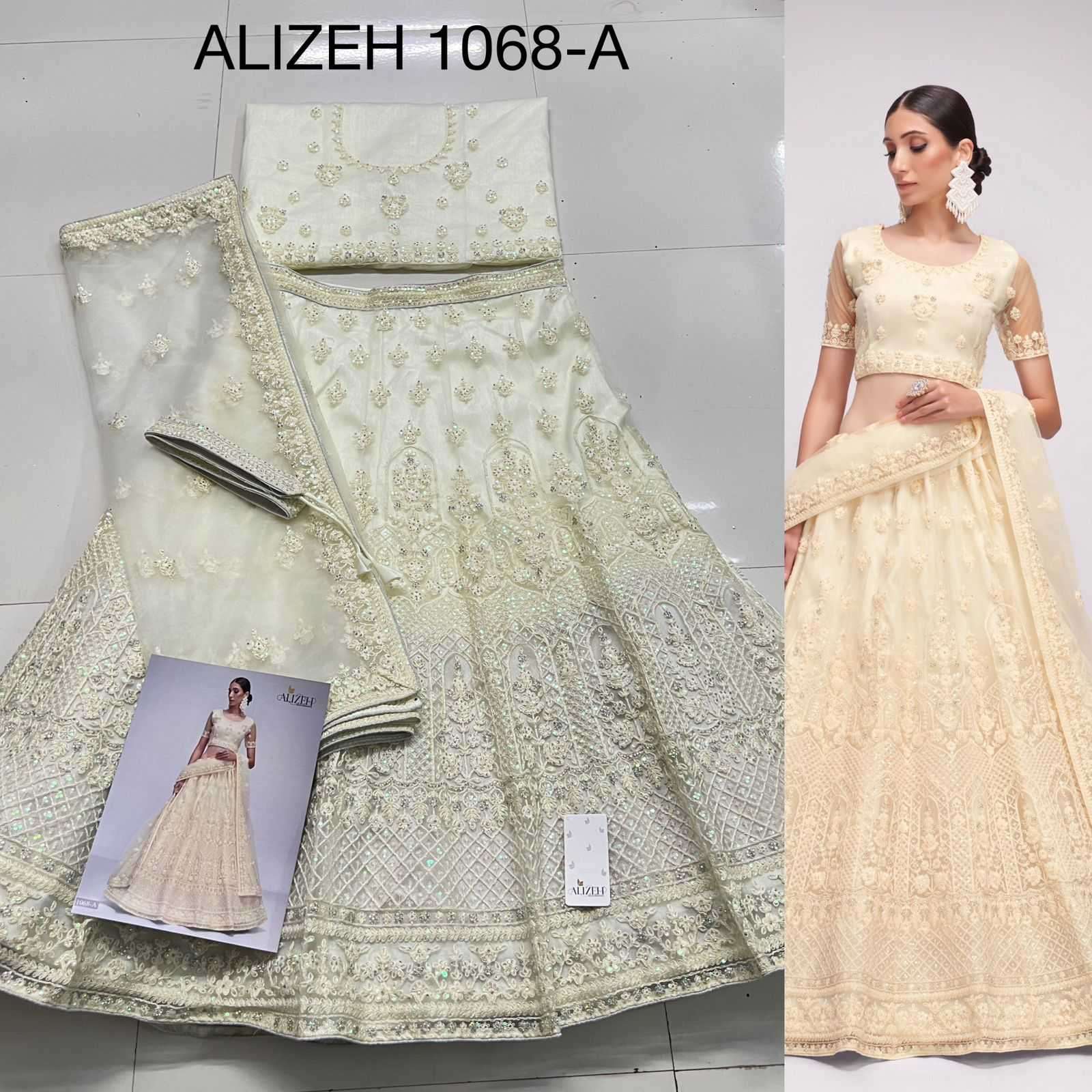 alizeh bridal heritage 1068 Butterfly Net lehenga