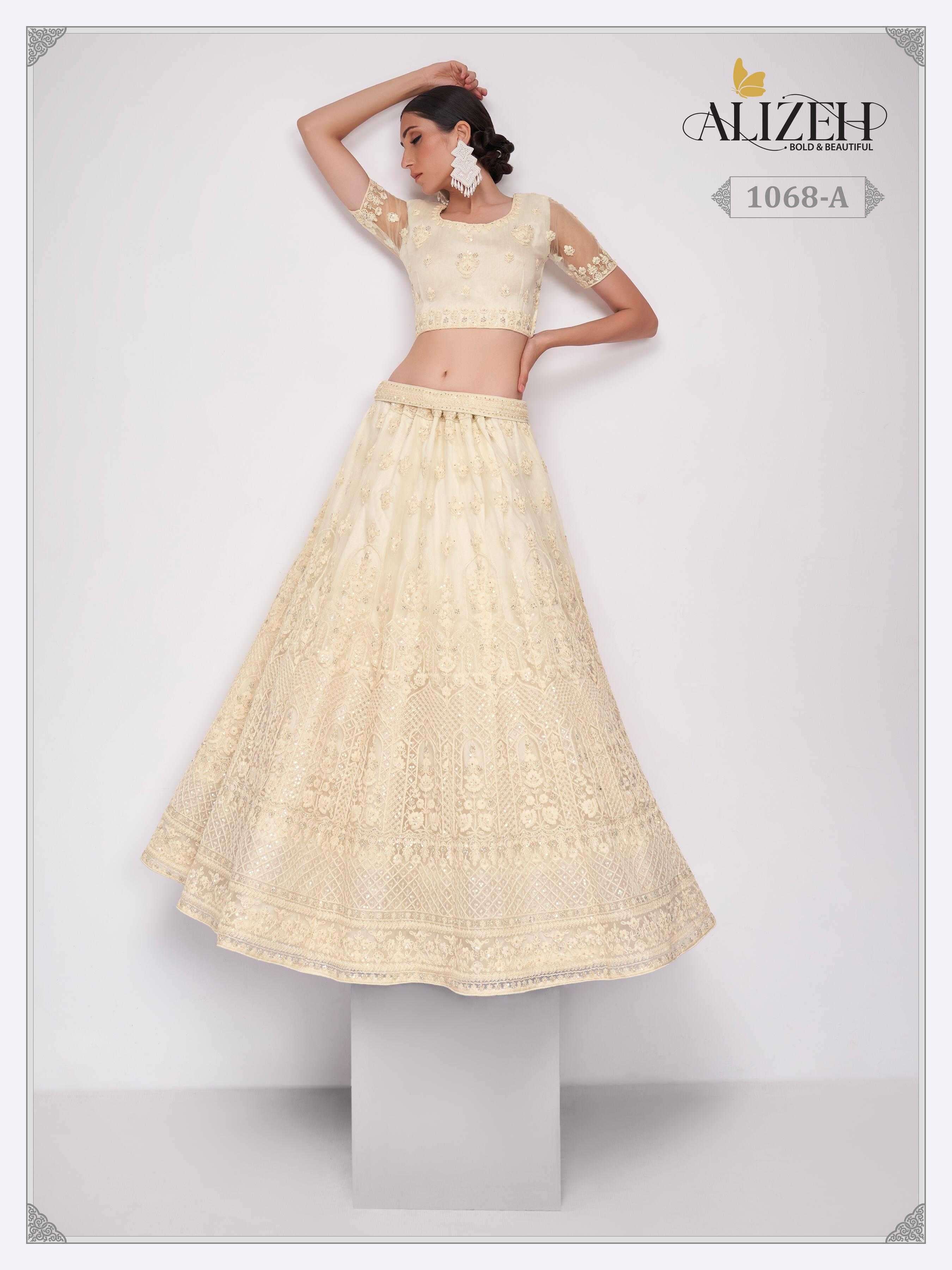 alizeh bridal heritage 1068 Butterfly Net lehenga