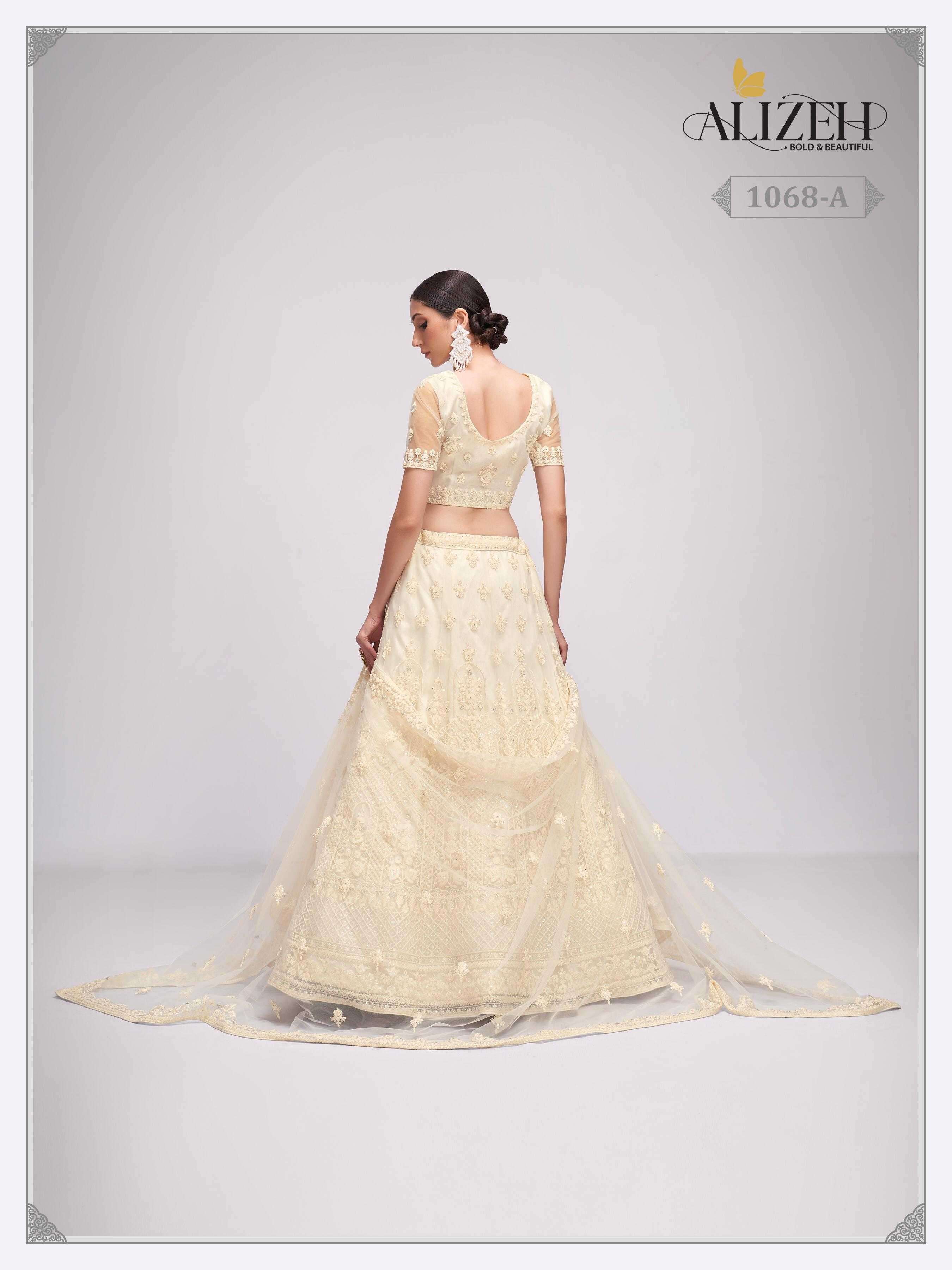 alizeh bridal heritage 1068 Butterfly Net lehenga