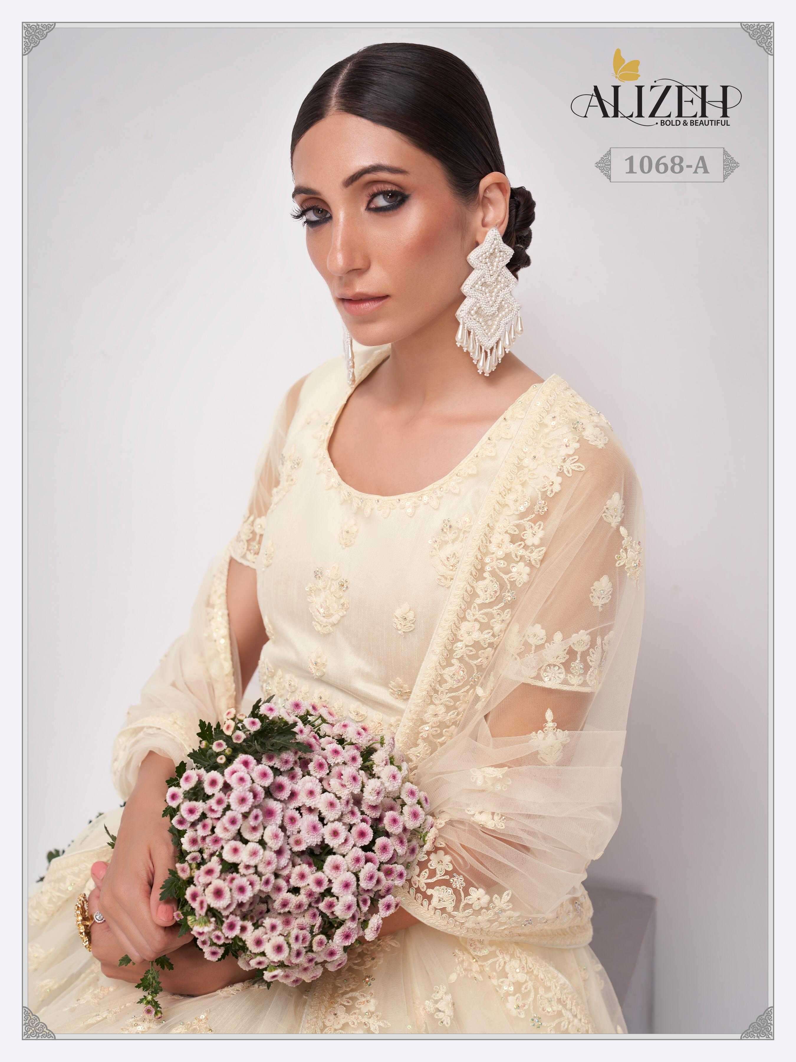 alizeh bridal heritage 1068 Butterfly Net lehenga