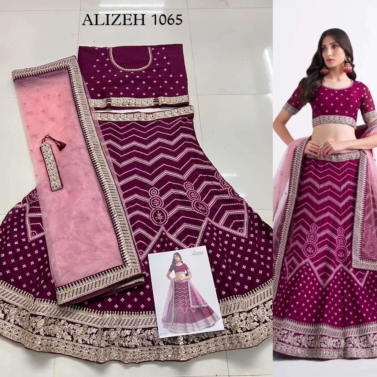 alizeh bridal heritage premium vol 2 1065 Butterfly Net lehenga