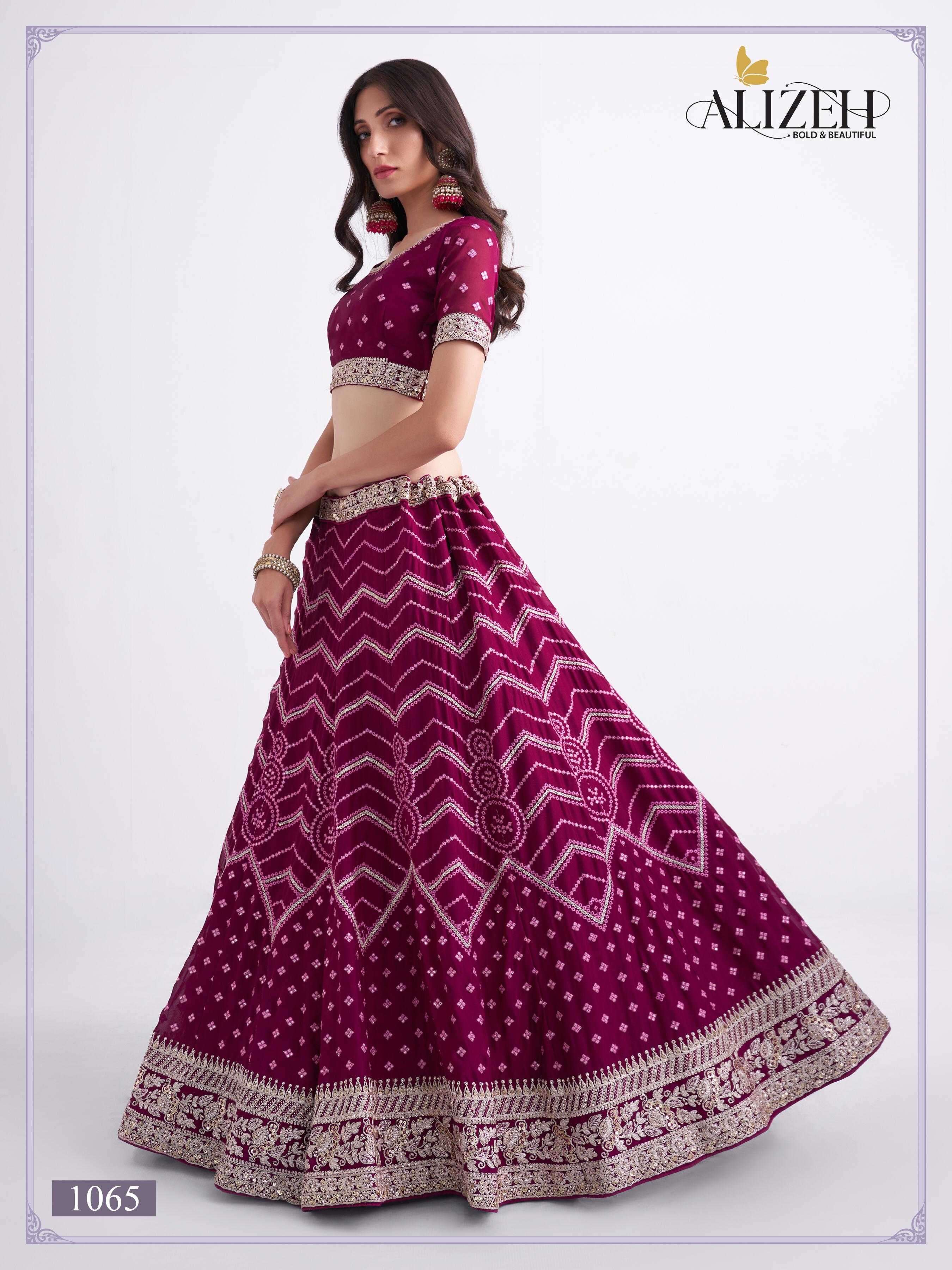 alizeh bridal heritage premium vol 2 1065 Butterfly Net lehenga