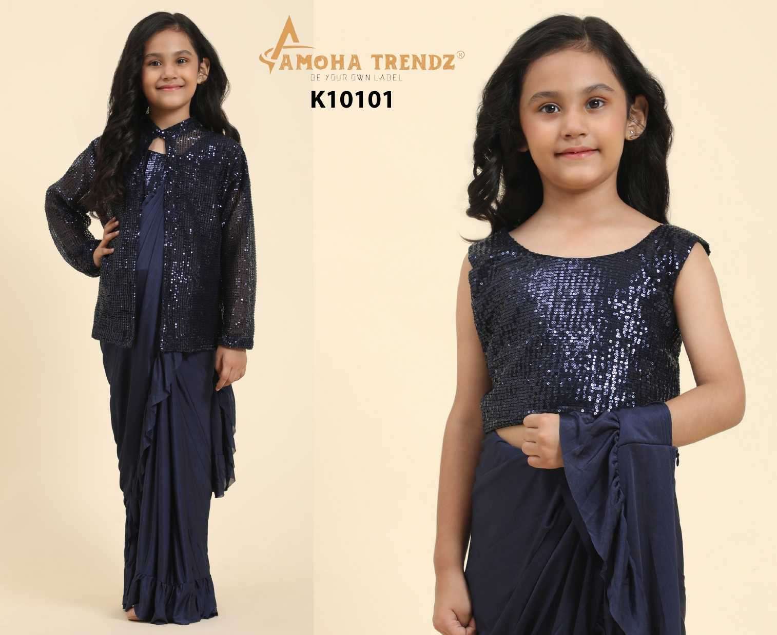 Sushma Fashion Stitched Kids saree/Fancy Saree with Stitched Blouse for  Girl/kids Girls : Amazon.in: Clothing & Accessories