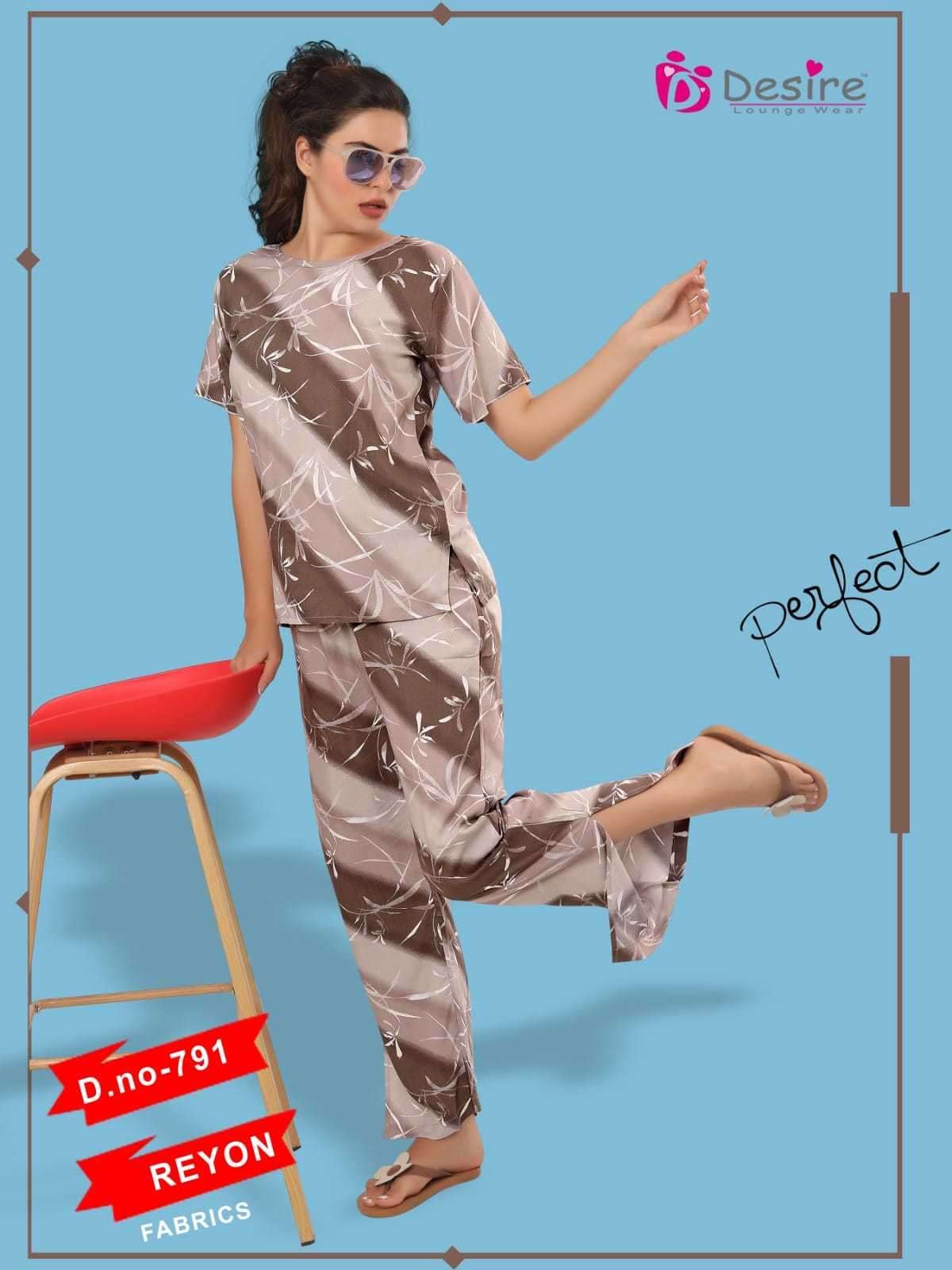 desire reyon premium cord set readymade women fancy night suit