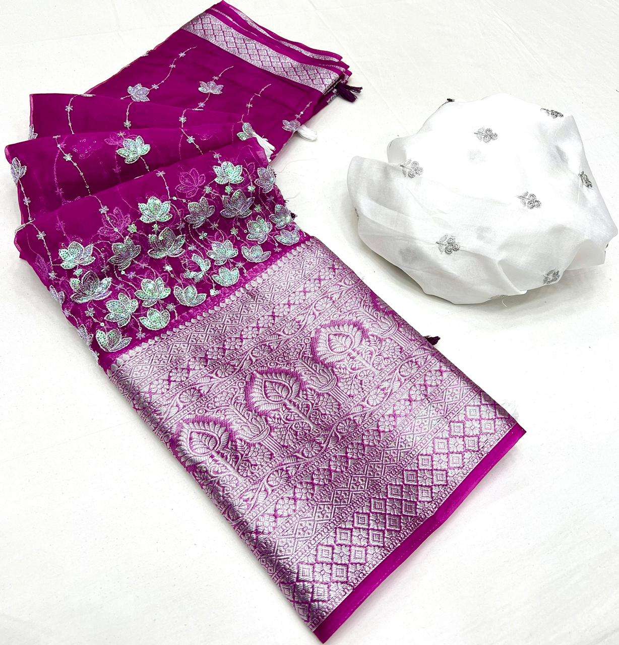 Soft silk saree 😍 digital printed work 🥰 Heer fashion.com - YouTube