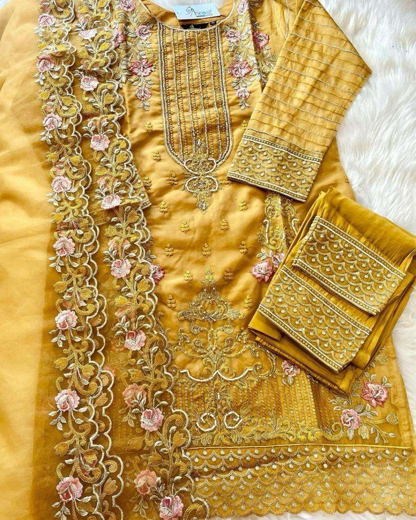 hoor tex OR-4 designer heavy organza suit 