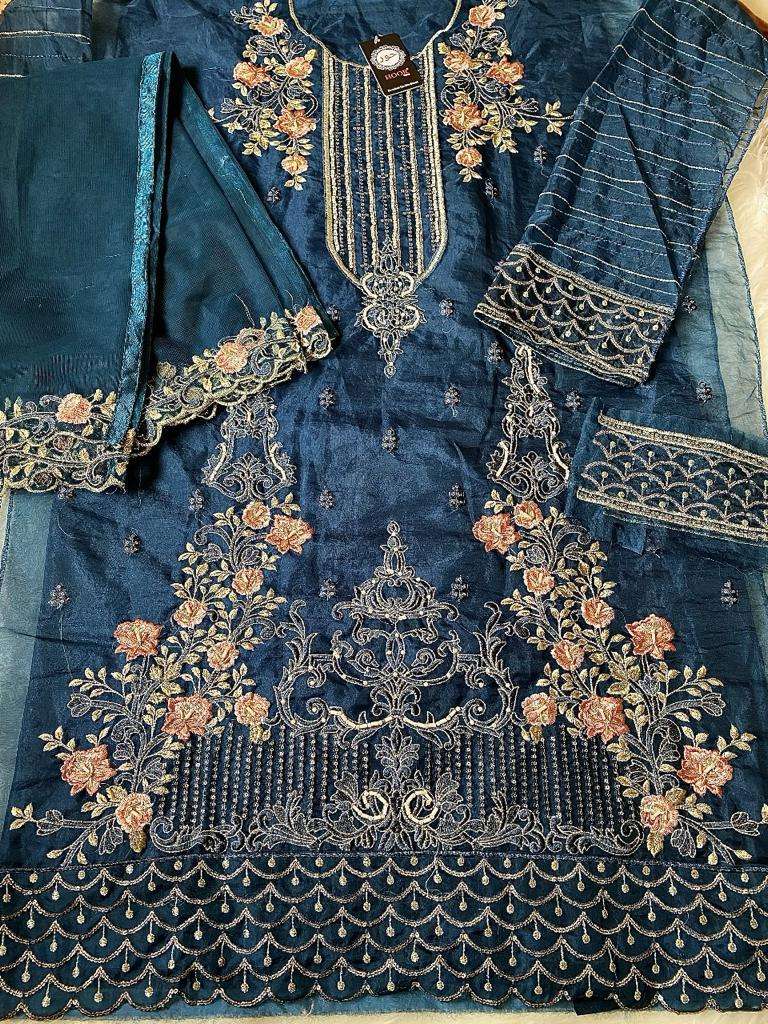 hoor tex OR-4 designer heavy organza suit 