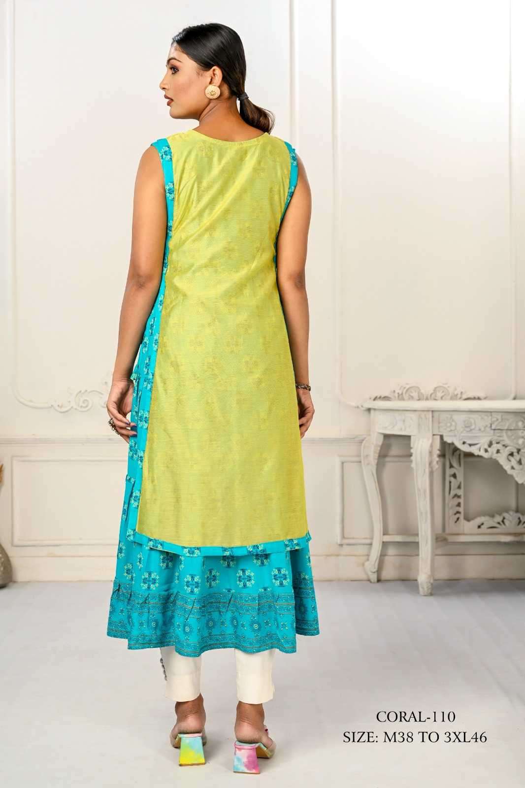 jivora luke fashion coral 101-124 nx Cotton kurti