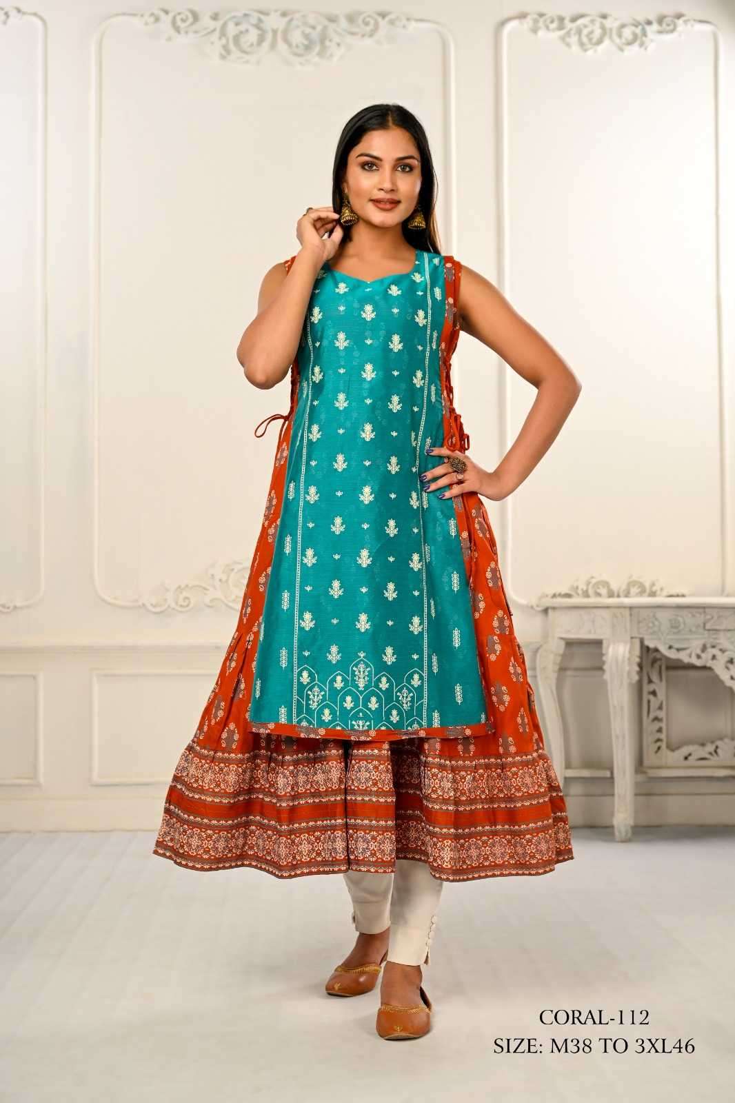 jivora luke fashion coral 101-124 nx Cotton kurti