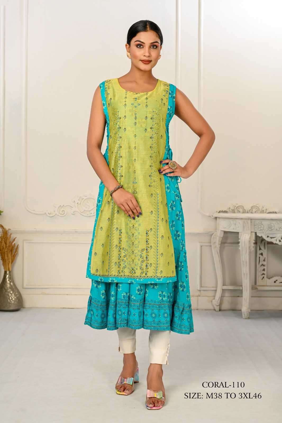 jivora luke fashion coral 101-124 nx Cotton kurti
