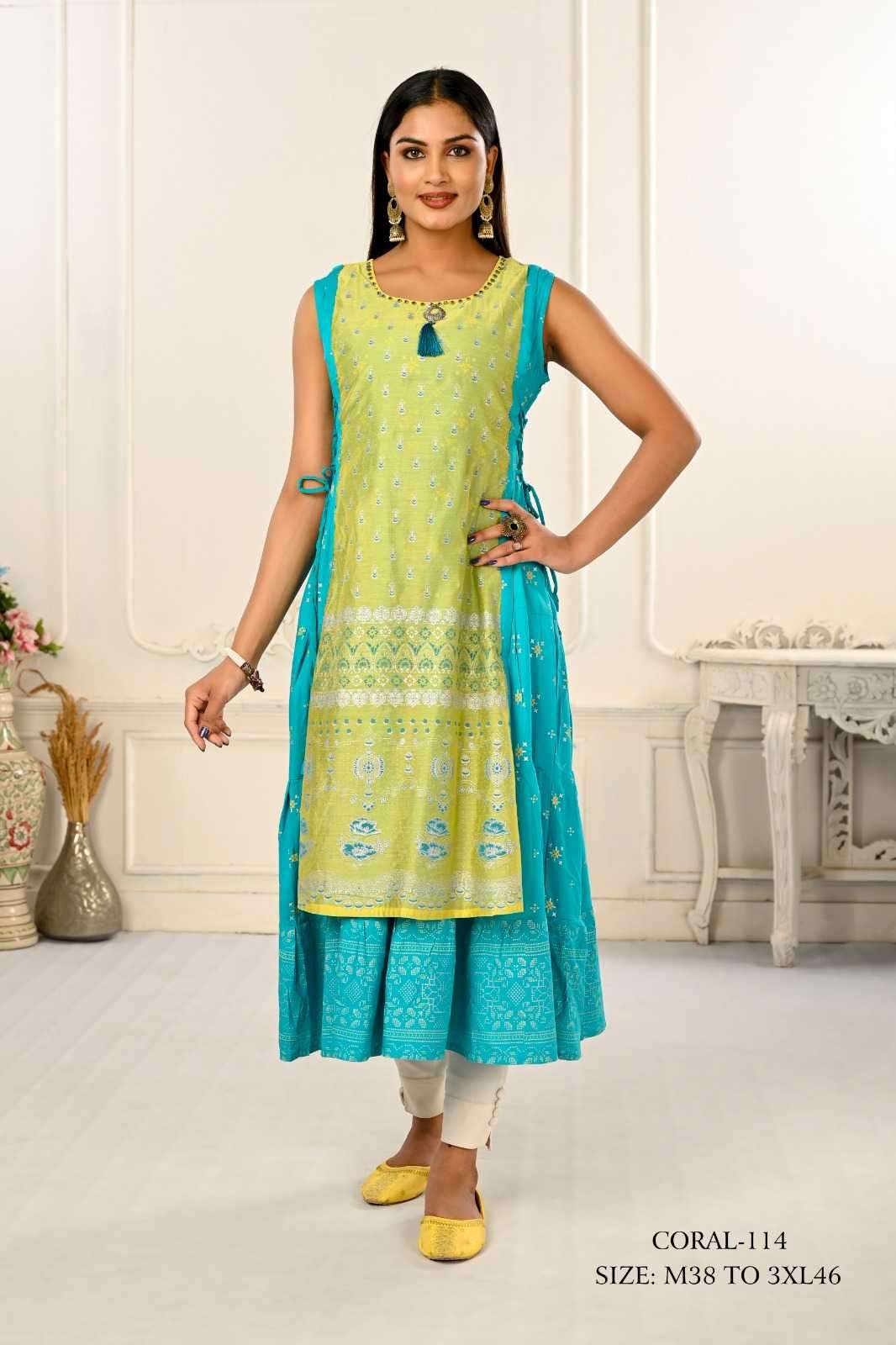jivora luke fashion coral 101-124 nx Cotton kurti