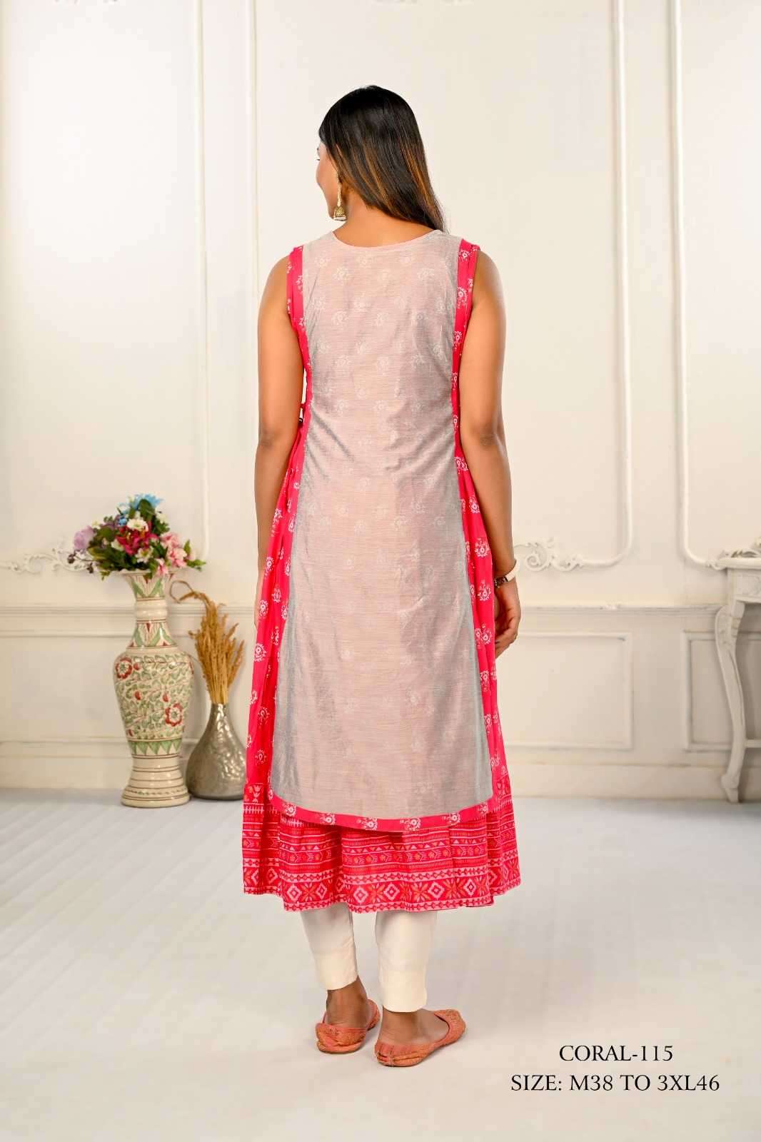 jivora luke fashion coral 101-124 nx Cotton kurti