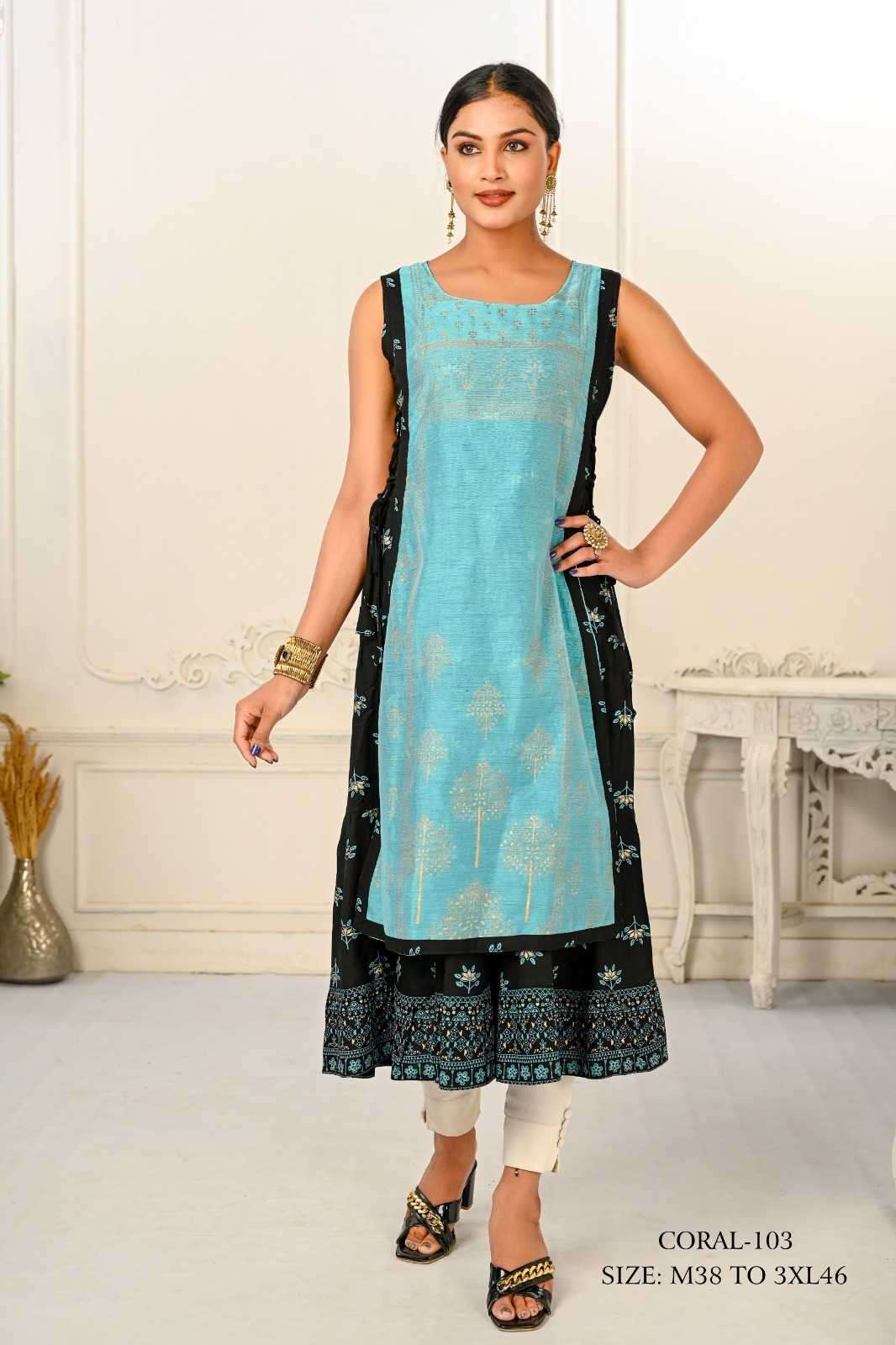 jivora luke fashion coral 101-124 nx Cotton kurti
