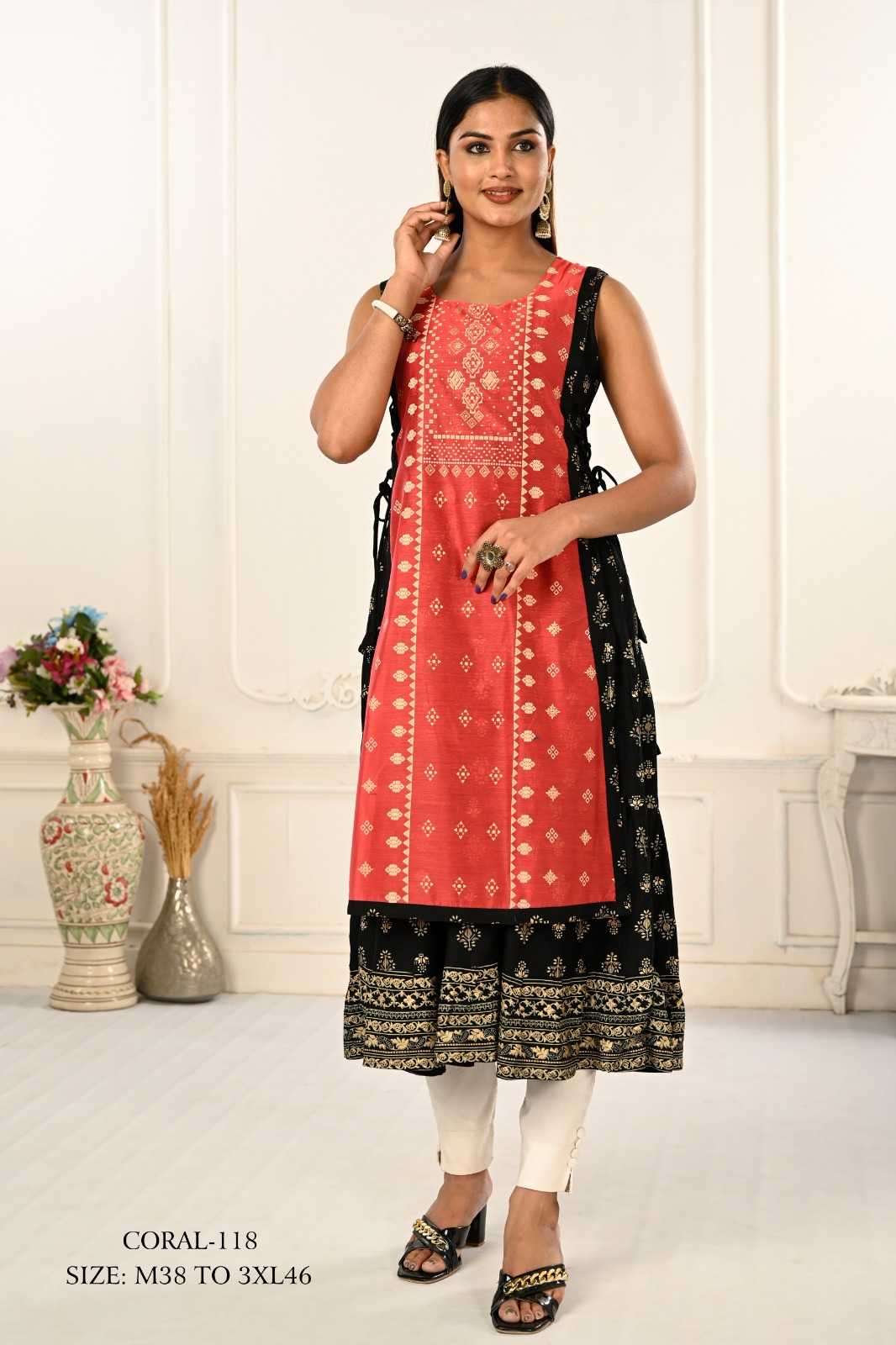jivora luke fashion coral 101-124 nx Cotton kurti
