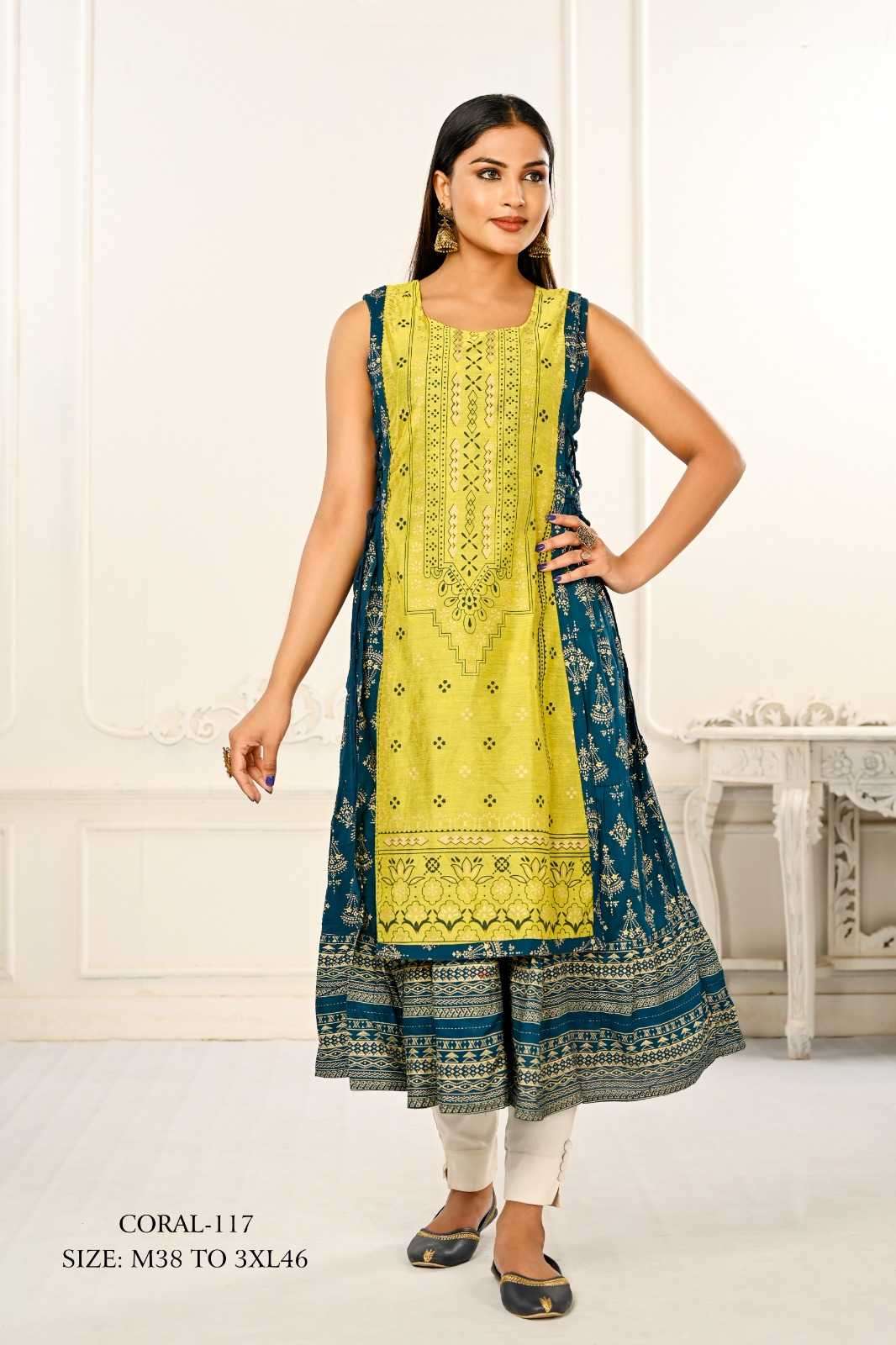 jivora luke fashion coral 101-124 nx Cotton kurti