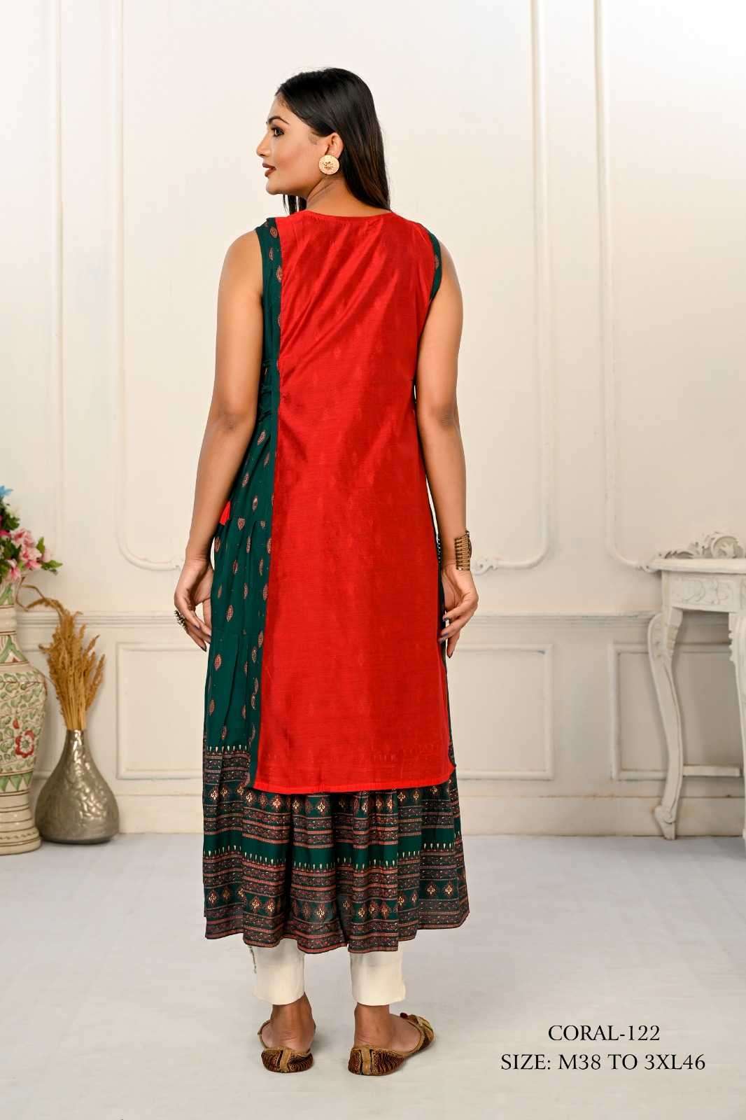 jivora luke fashion coral 101-124 nx Cotton kurti