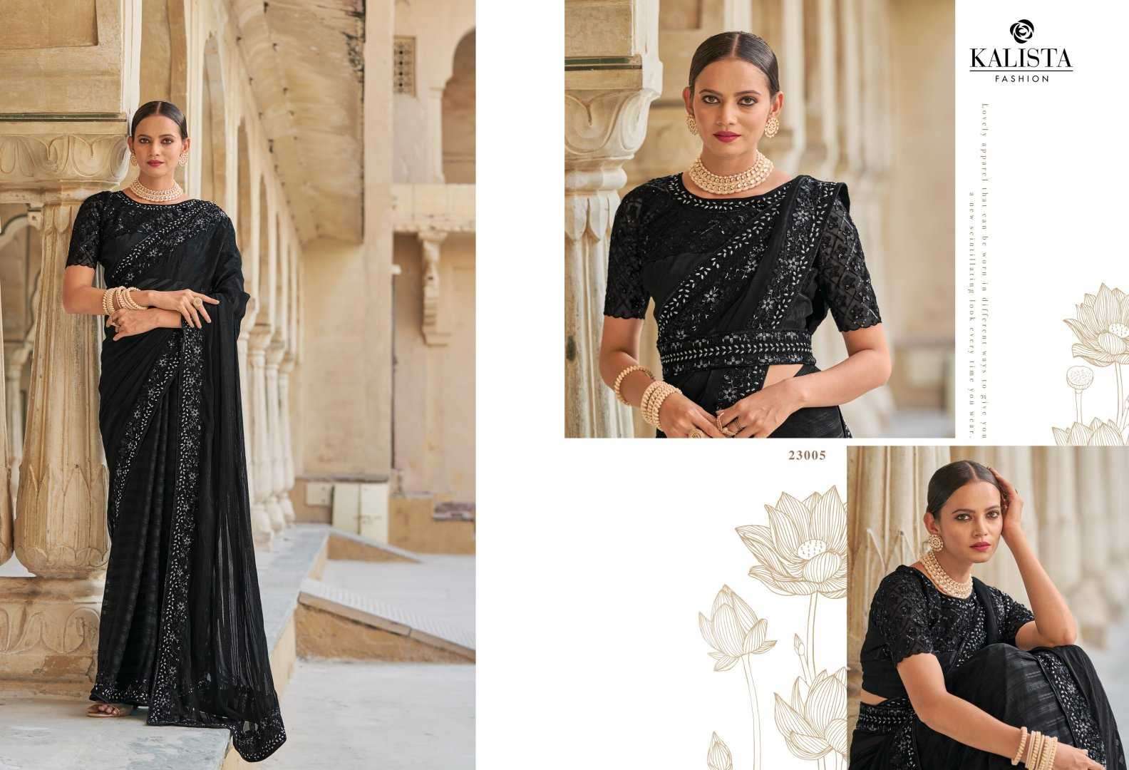 kalista fashion cindrella gold vol 2 series 23001-23006 fancy saree