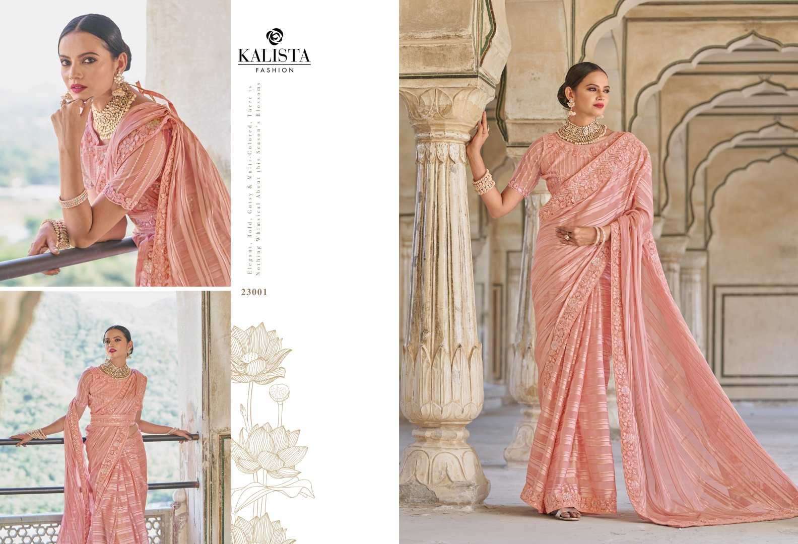 kalista fashion cindrella gold vol 2 series 23001-23006 fancy saree