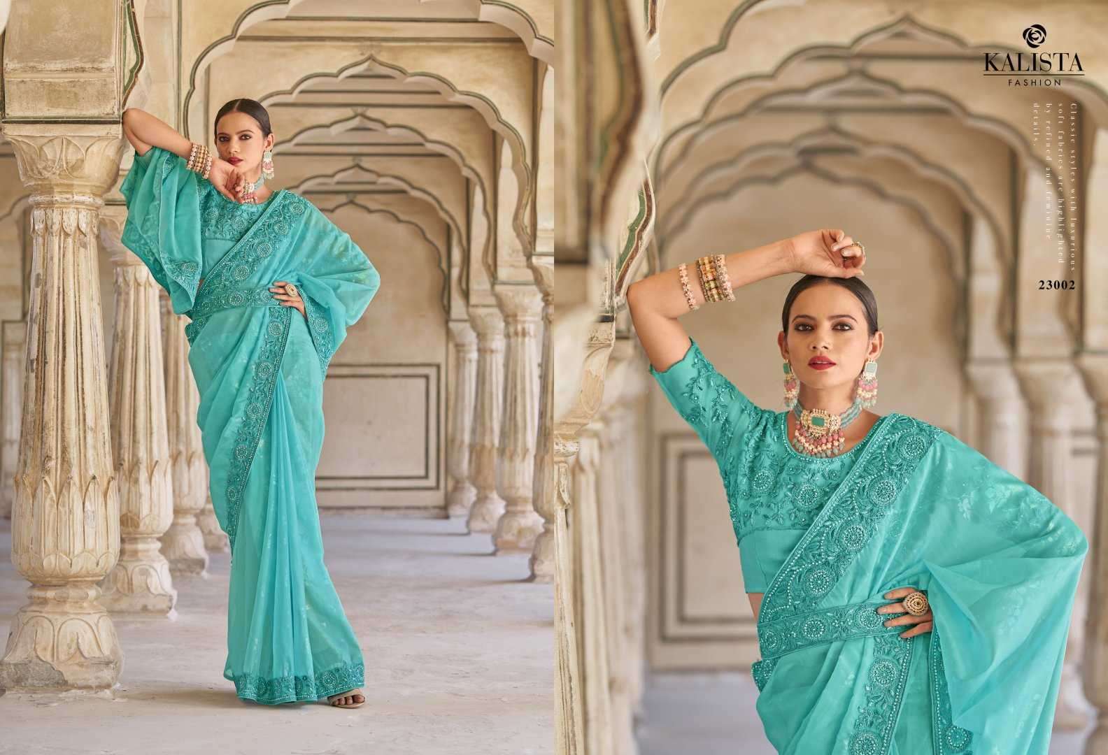 kalista fashion cindrella gold vol 2 series 23001-23006 fancy saree