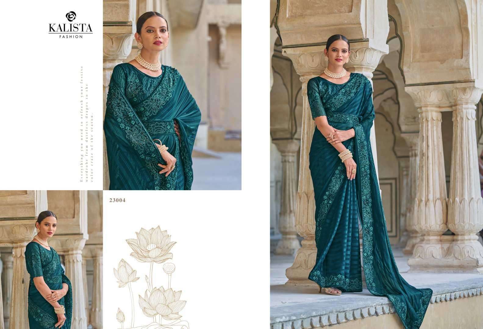 kalista fashion cindrella gold vol 2 series 23001-23006 fancy saree