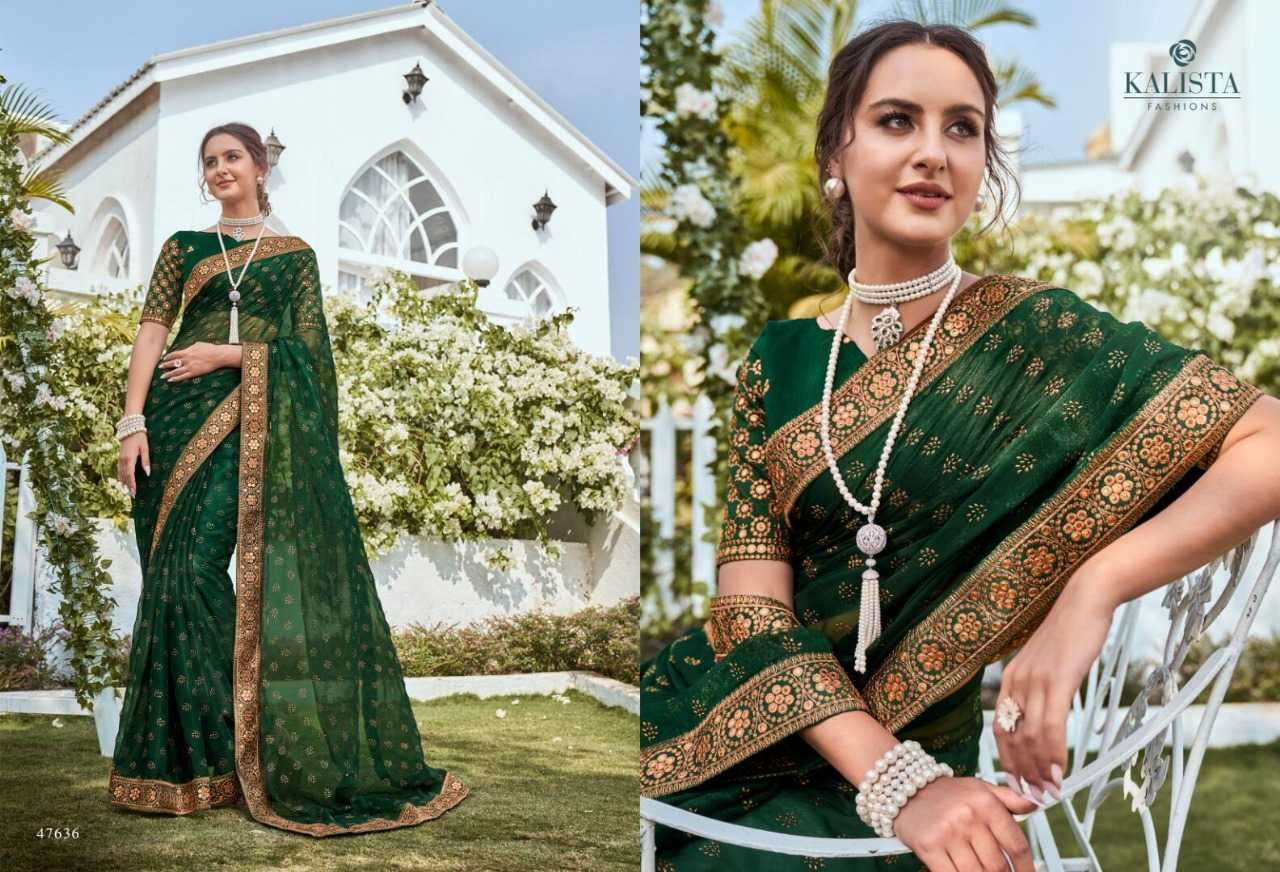 kalista fashion dreamz series 47632-47637 shimmery fabric saree