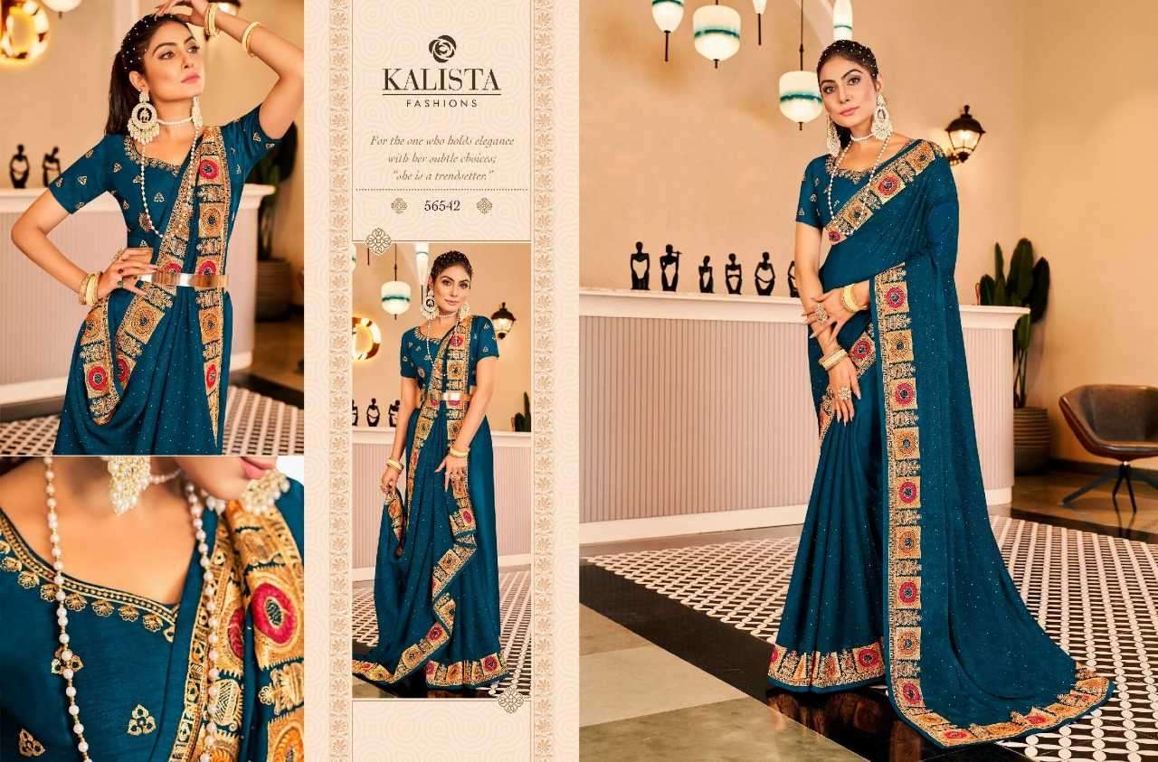 kalista fashion khwaish gold edition series 56542-56547 fancy saree