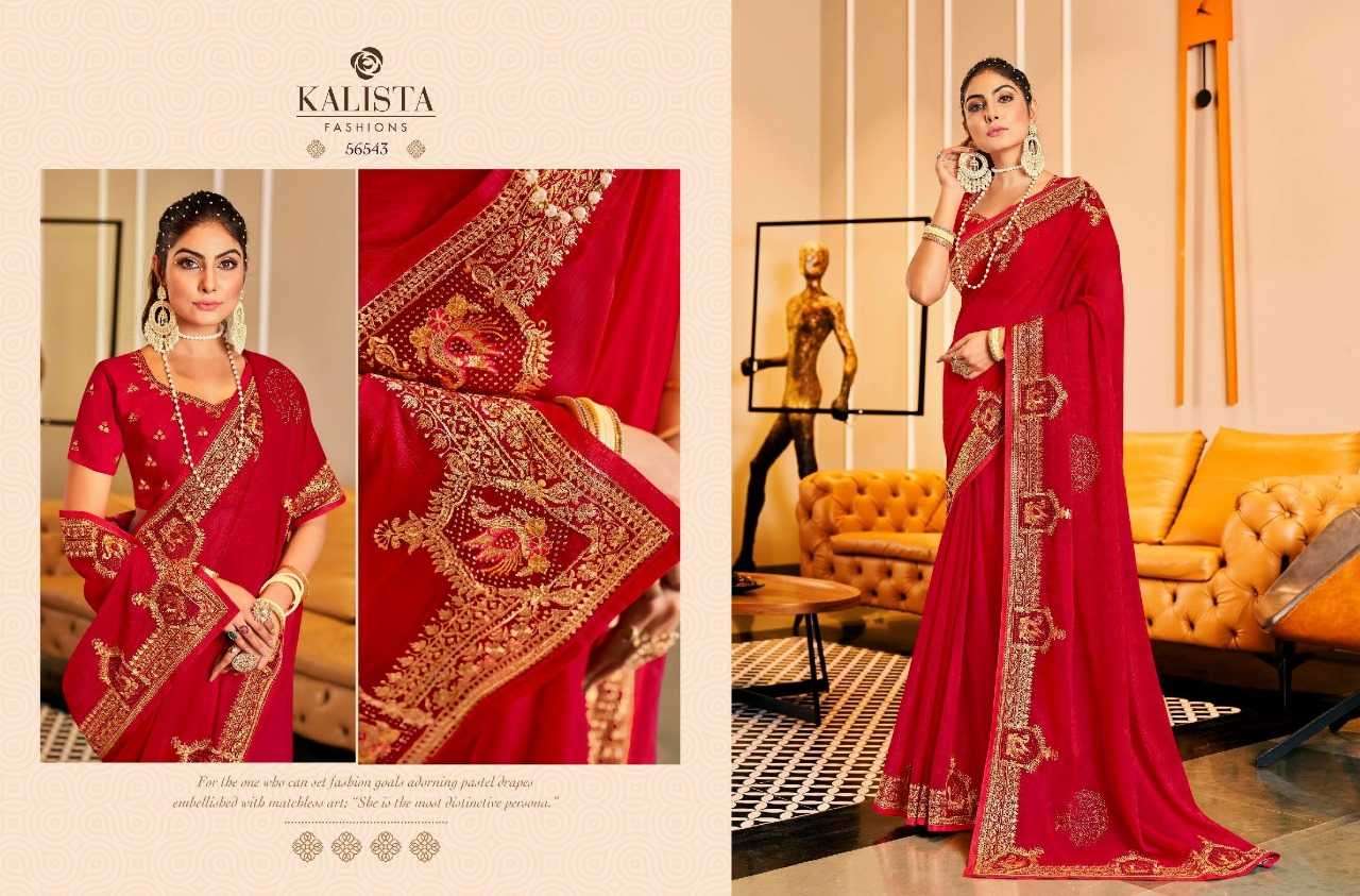 kalista fashion khwaish gold edition series 56542-56547 fancy saree