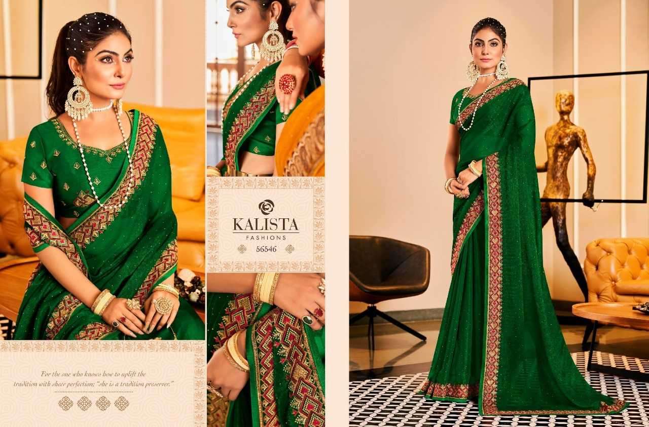 kalista fashion khwaish gold edition series 56542-56547 fancy saree