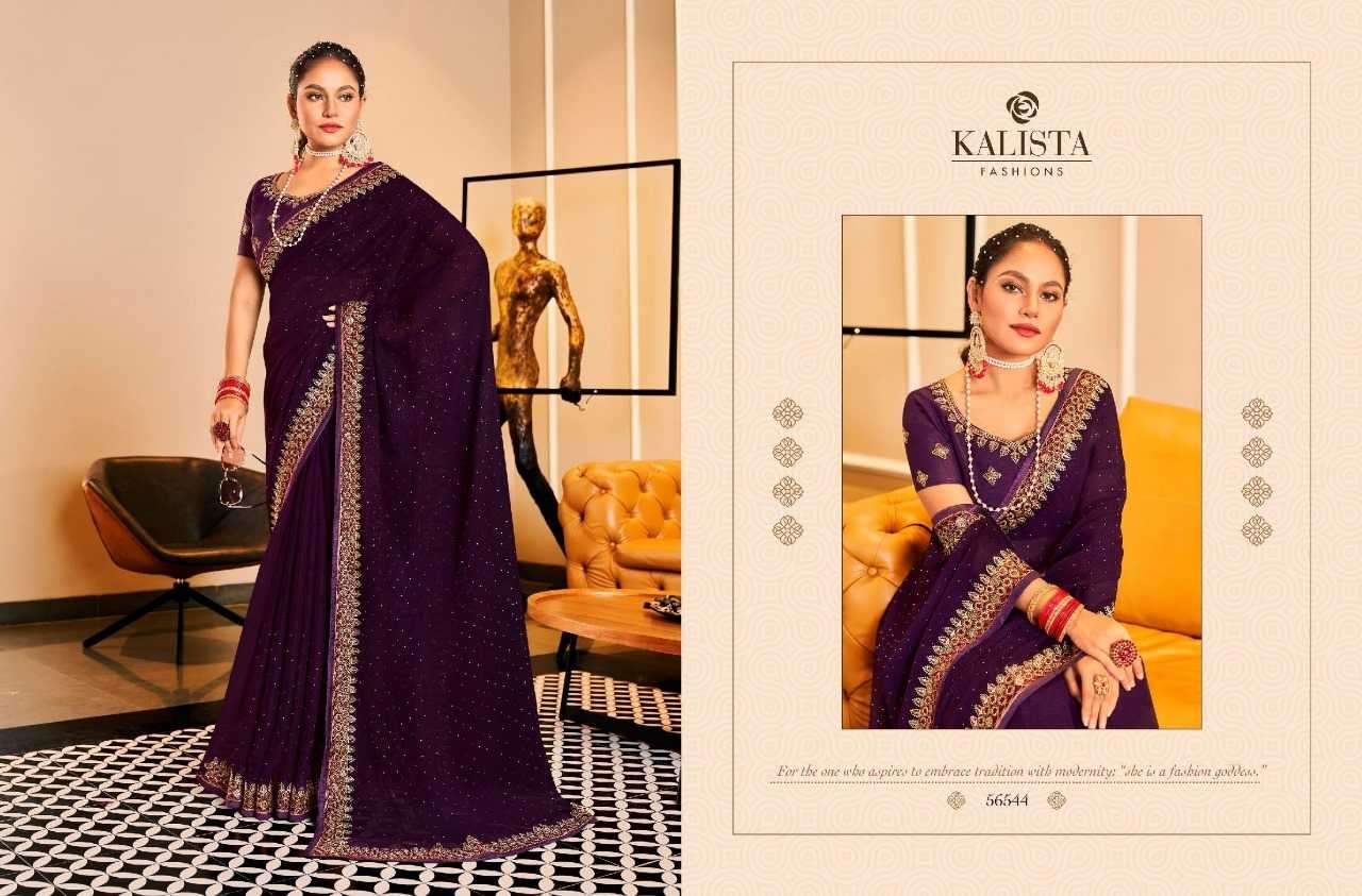 kalista fashion khwaish gold edition series 56542-56547 fancy saree