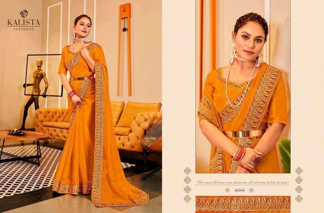 kalista fashion khwaish gold edition series 56542-56547 fancy saree