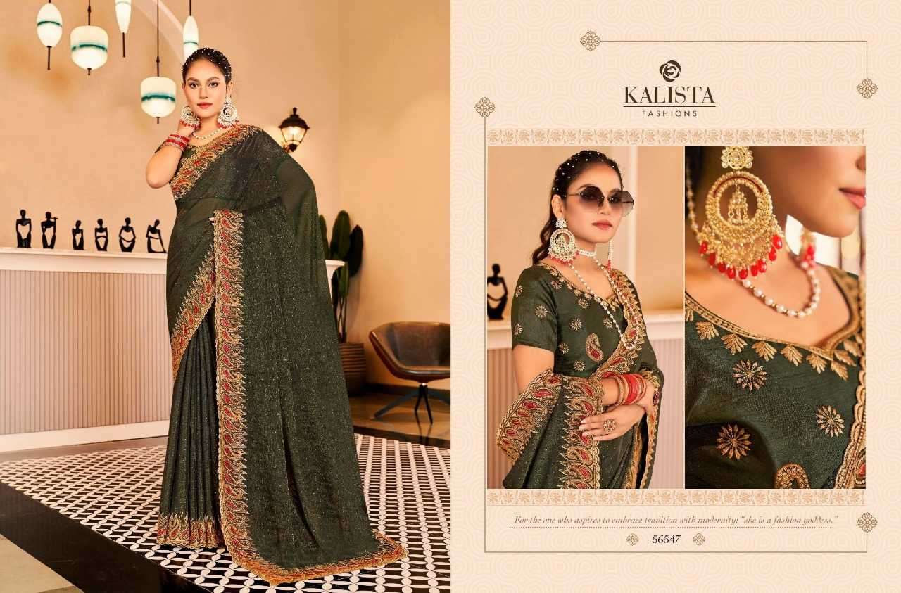 kalista fashion khwaish gold edition series 56542-56547 fancy saree