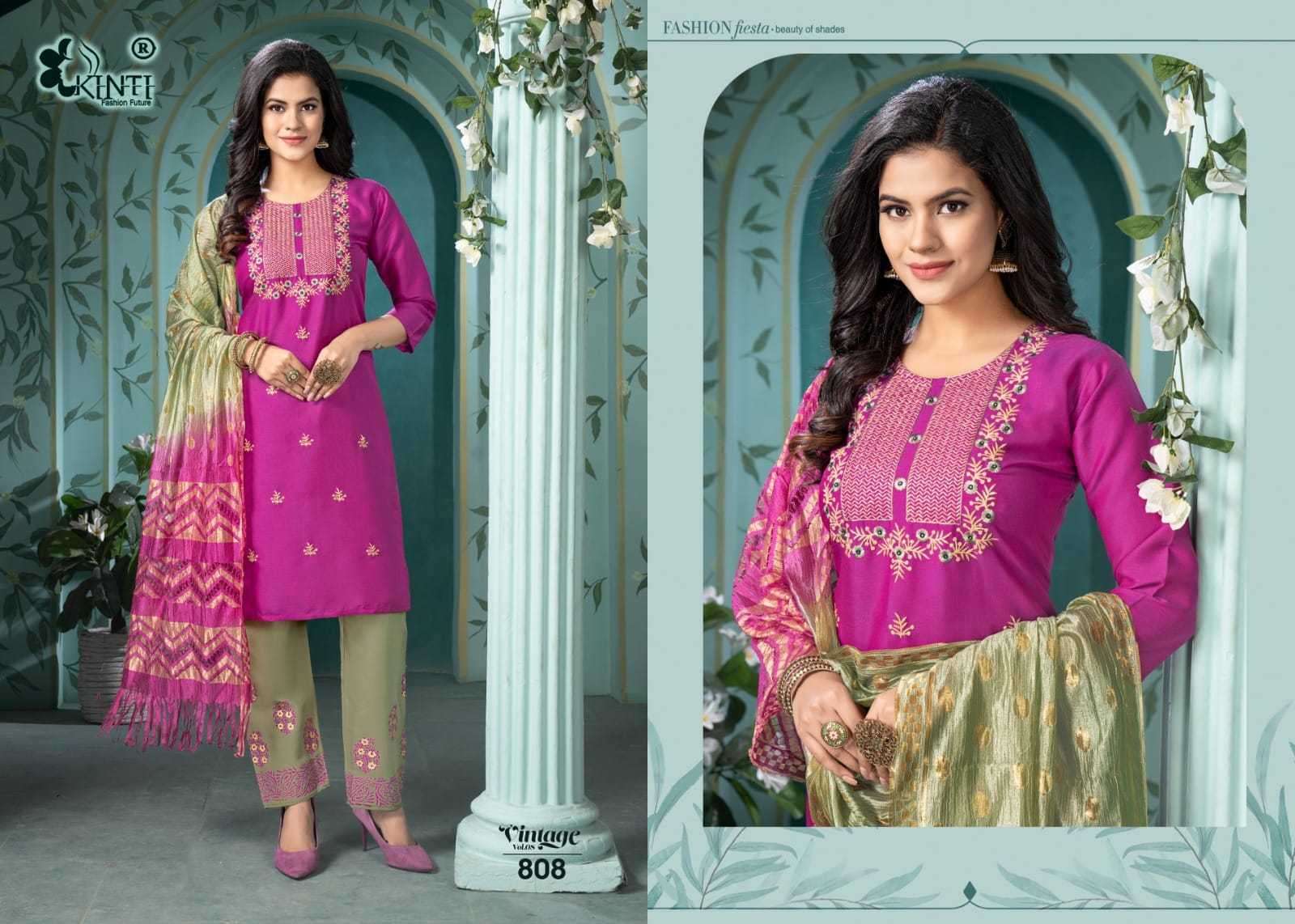 kinti vintage vol 8 series 801-808 Two Tone Rayon suit