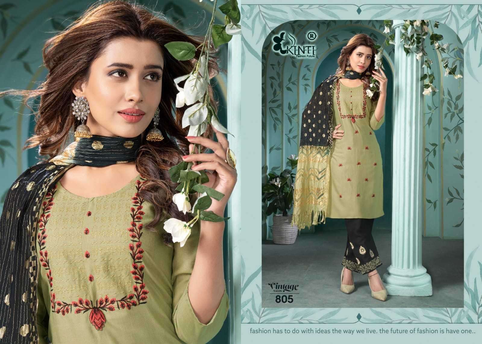 kinti vintage vol 8 series 801-808 Two Tone Rayon suit