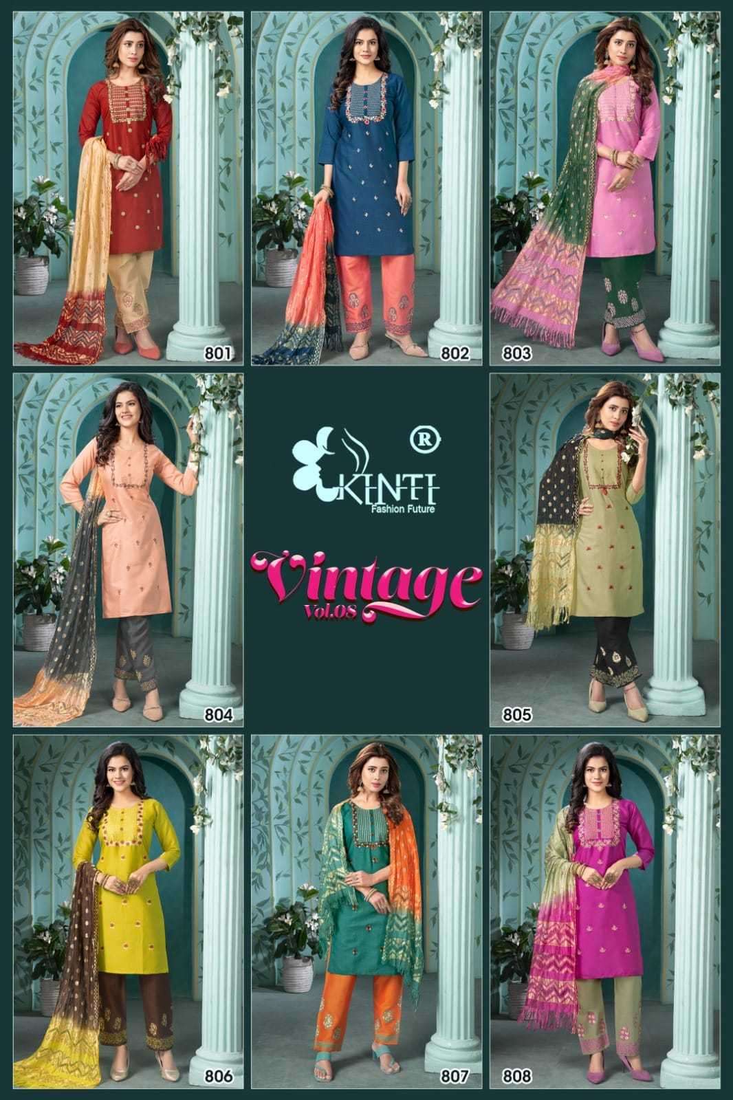 kinti vintage vol 8 series 801-808 Two Tone Rayon suit